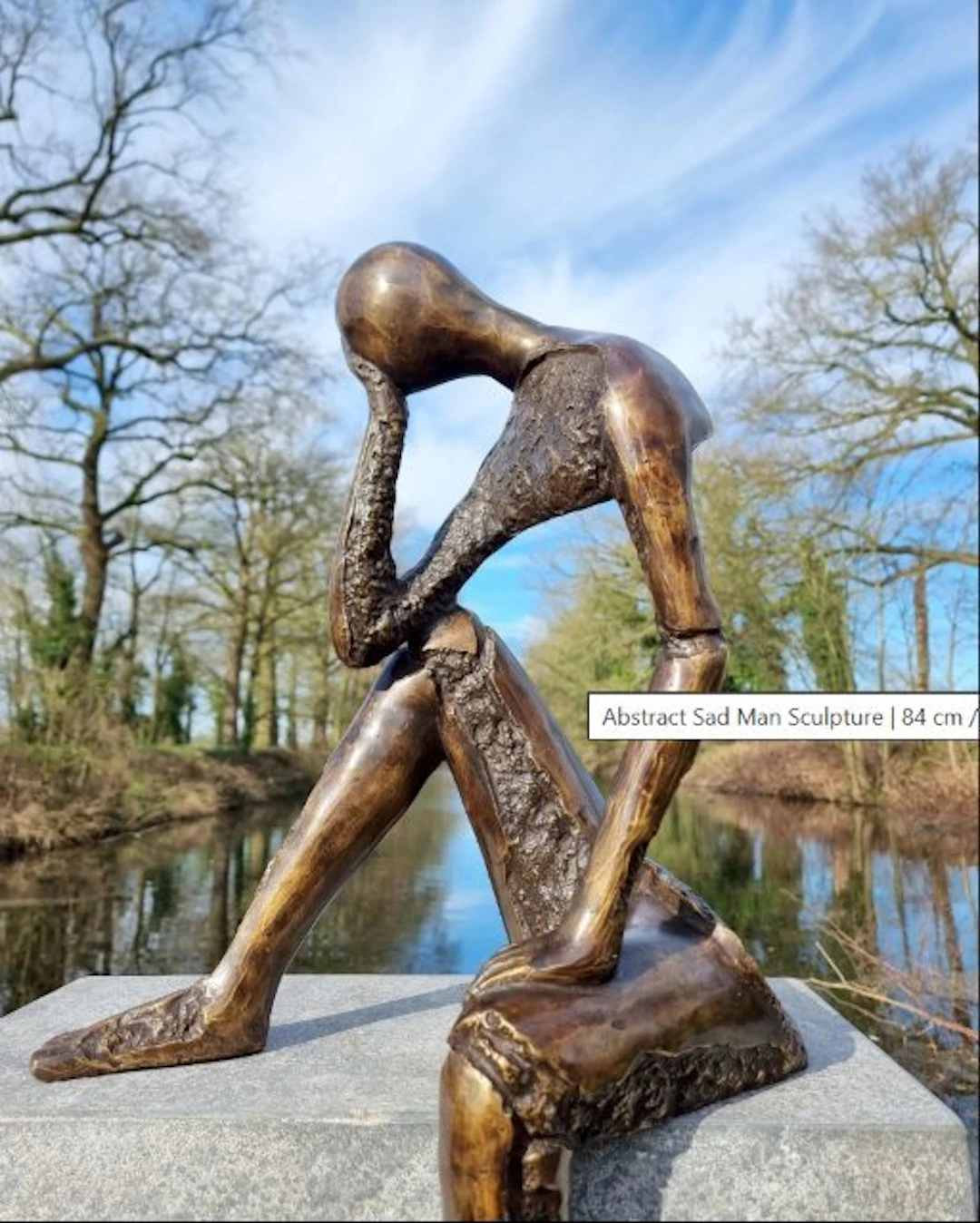 Figurine - Modernist deep emotional sculpture - XL - Bronze