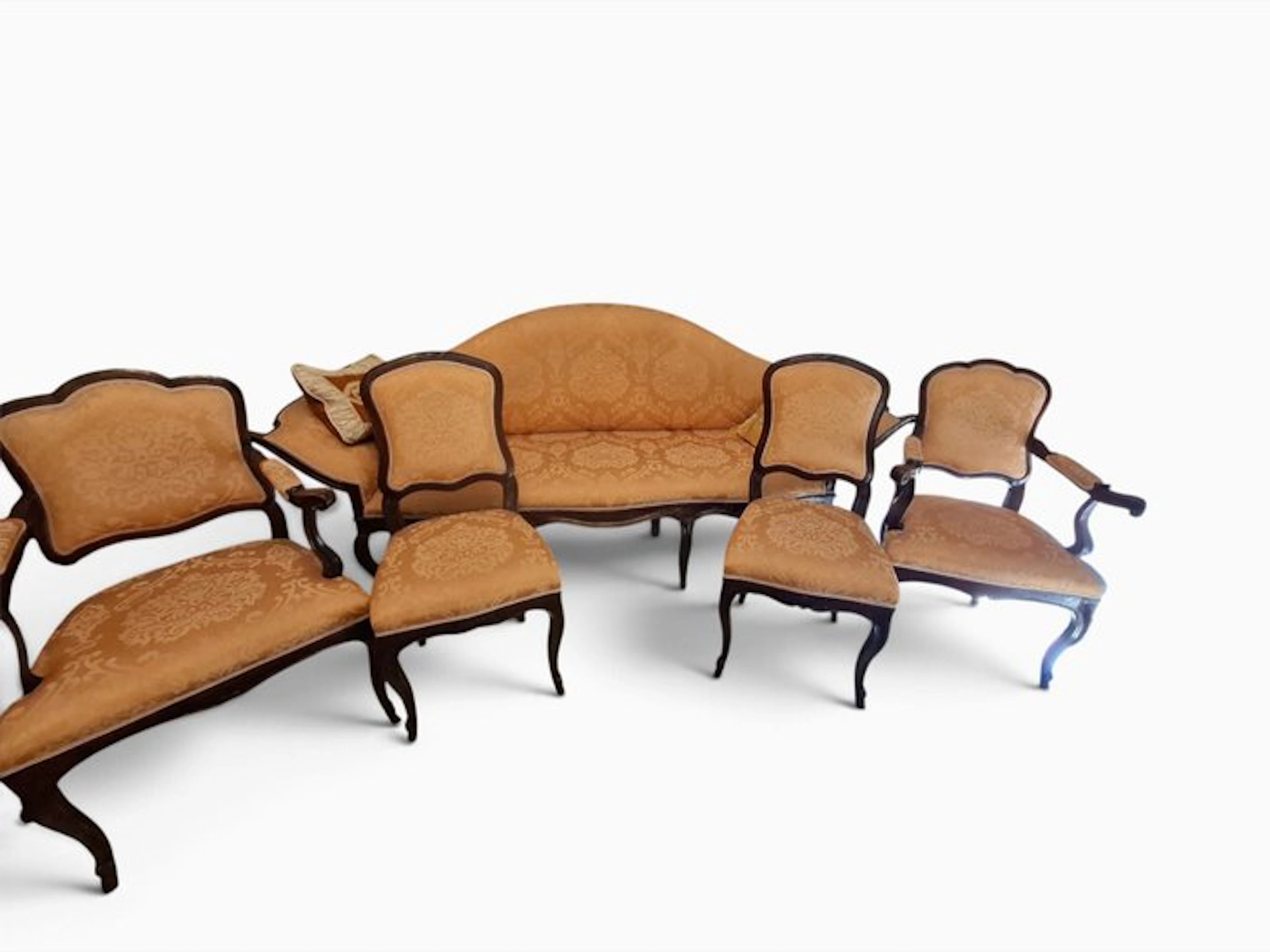 Seating group (5) - Cotton damask - Lombard Lounge