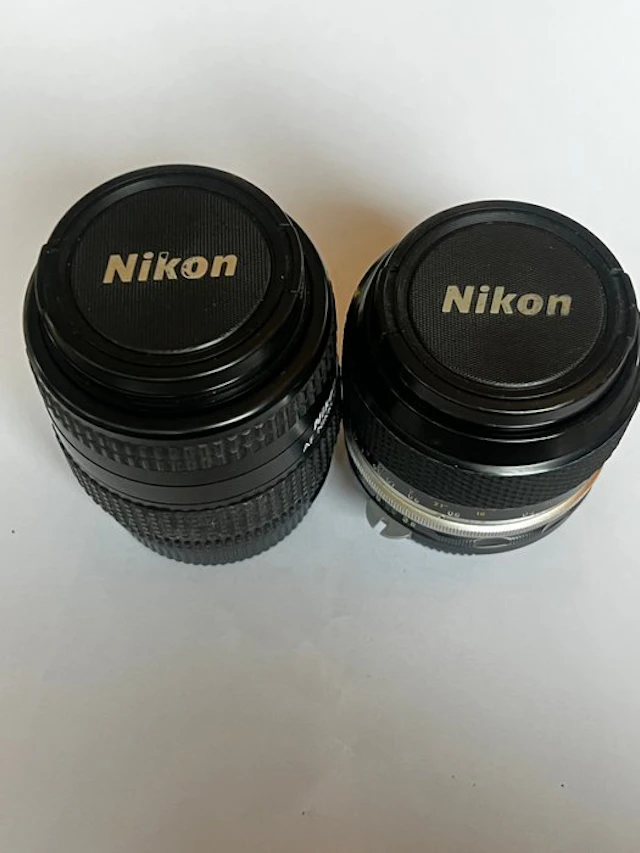 Nikon Nikkor-P.C Auto 55mm f/3.5 + AF Nikkor 28–70mm...