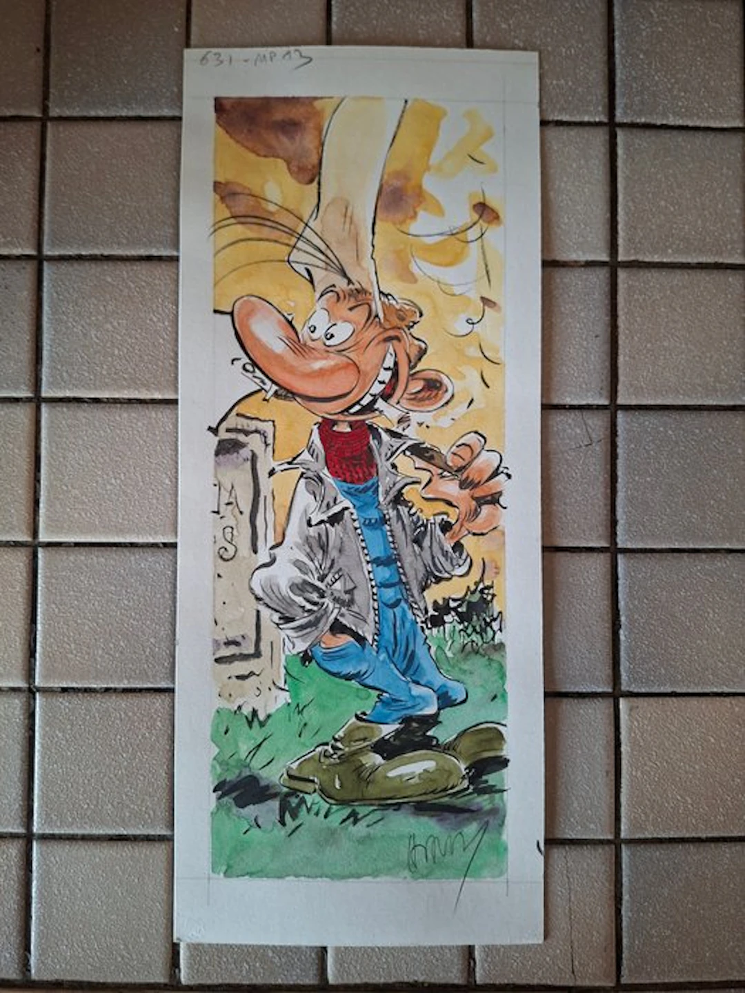 Hardy, Marc - 1 Original colour drawing - Pierre Tombal - 2016