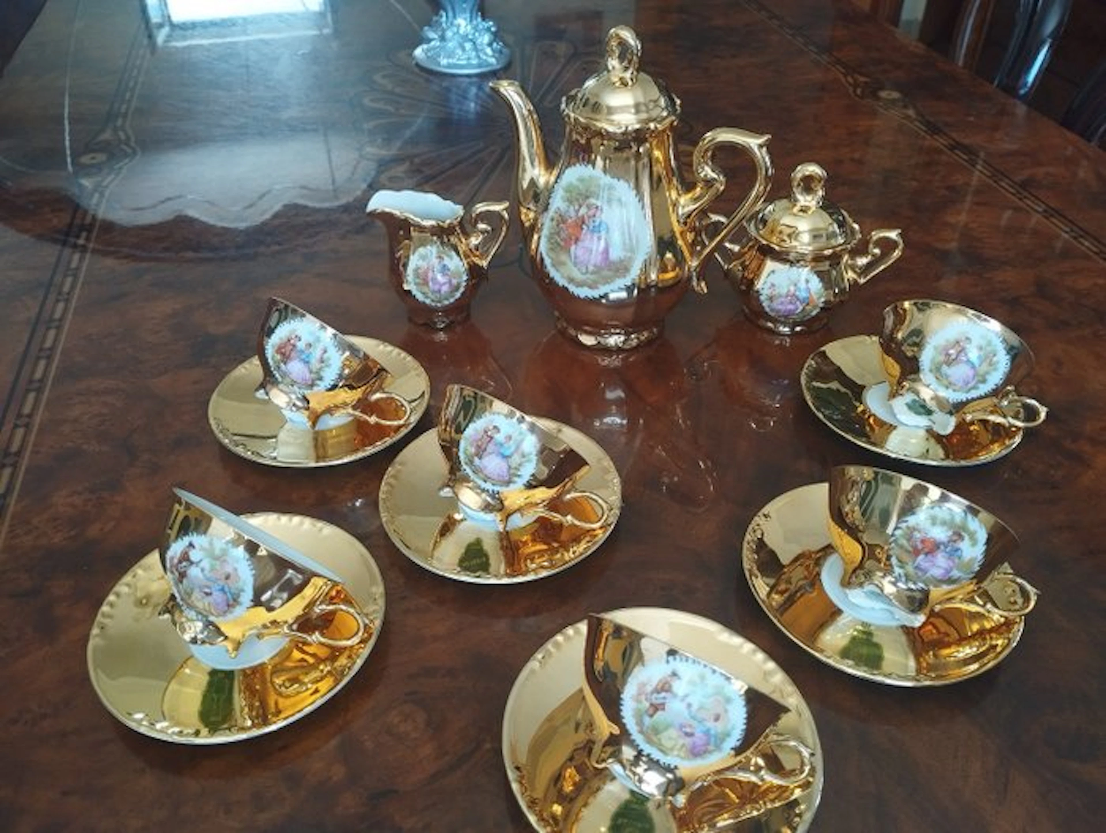 Bavaria - Coffee set for 6 (15) - Porcelain, Gold plated
