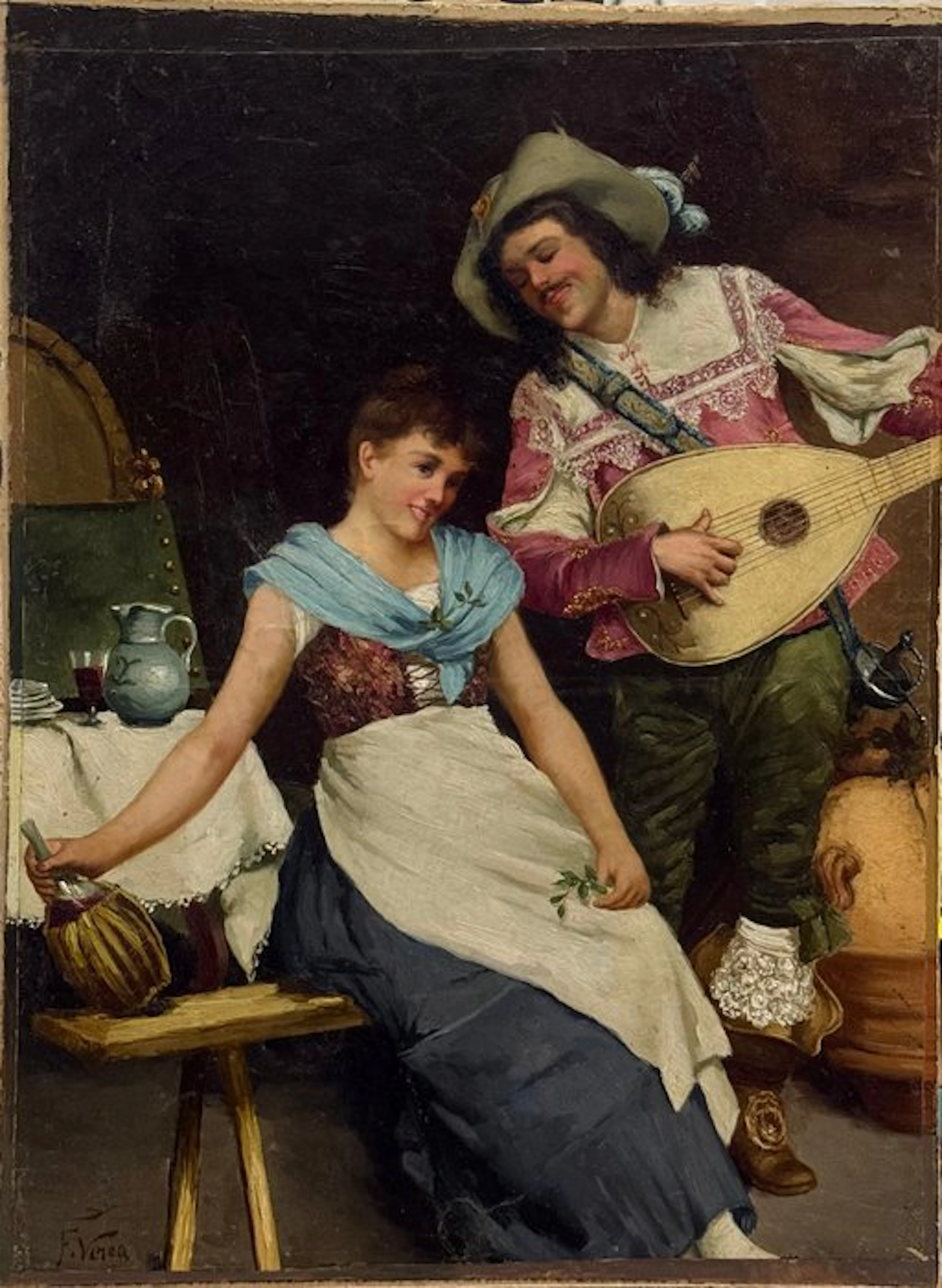 Francesco Vinea (1845-1902) - Scena d’Interno