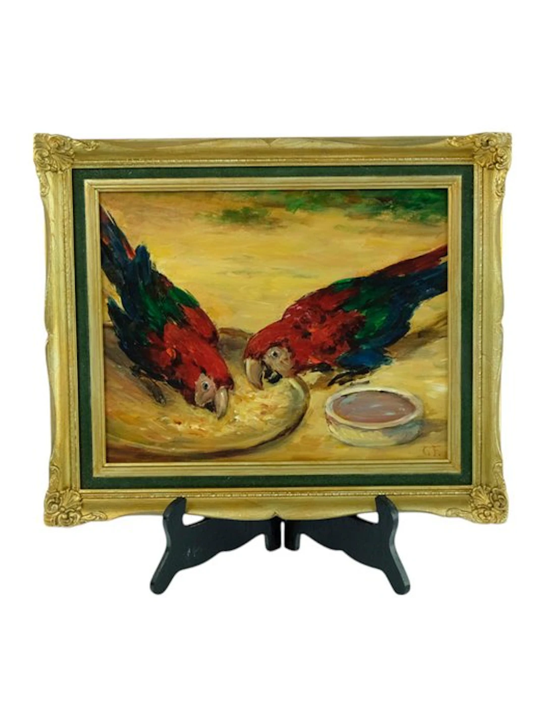 Claude Firmin (1864-1944) - Two Colourful Parrots