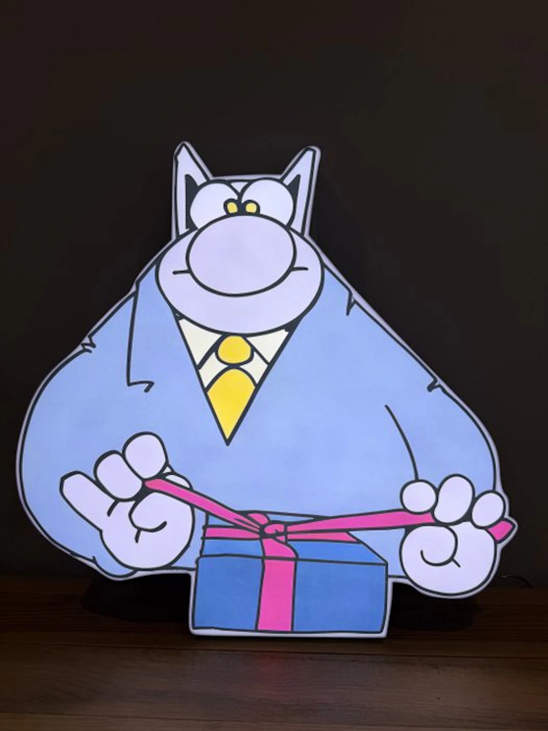 Le Chat - Lighted sign - Aluminium