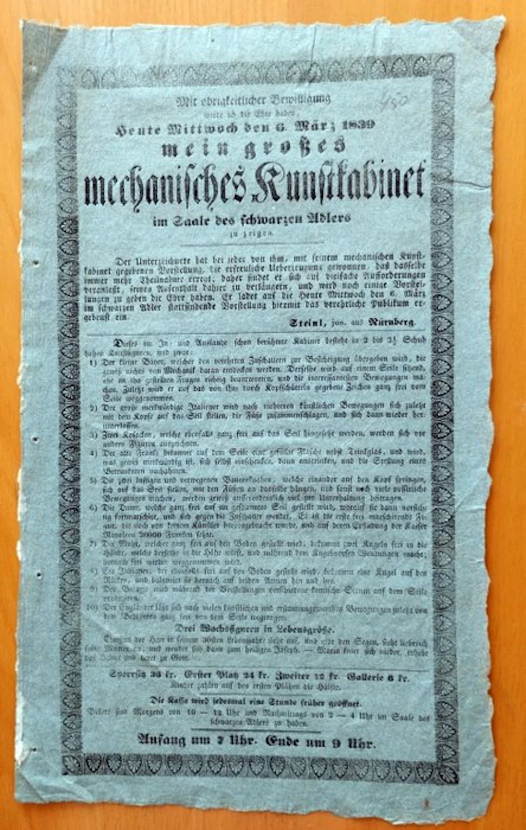 Großes mechanisches Kunstkabinet - 1839