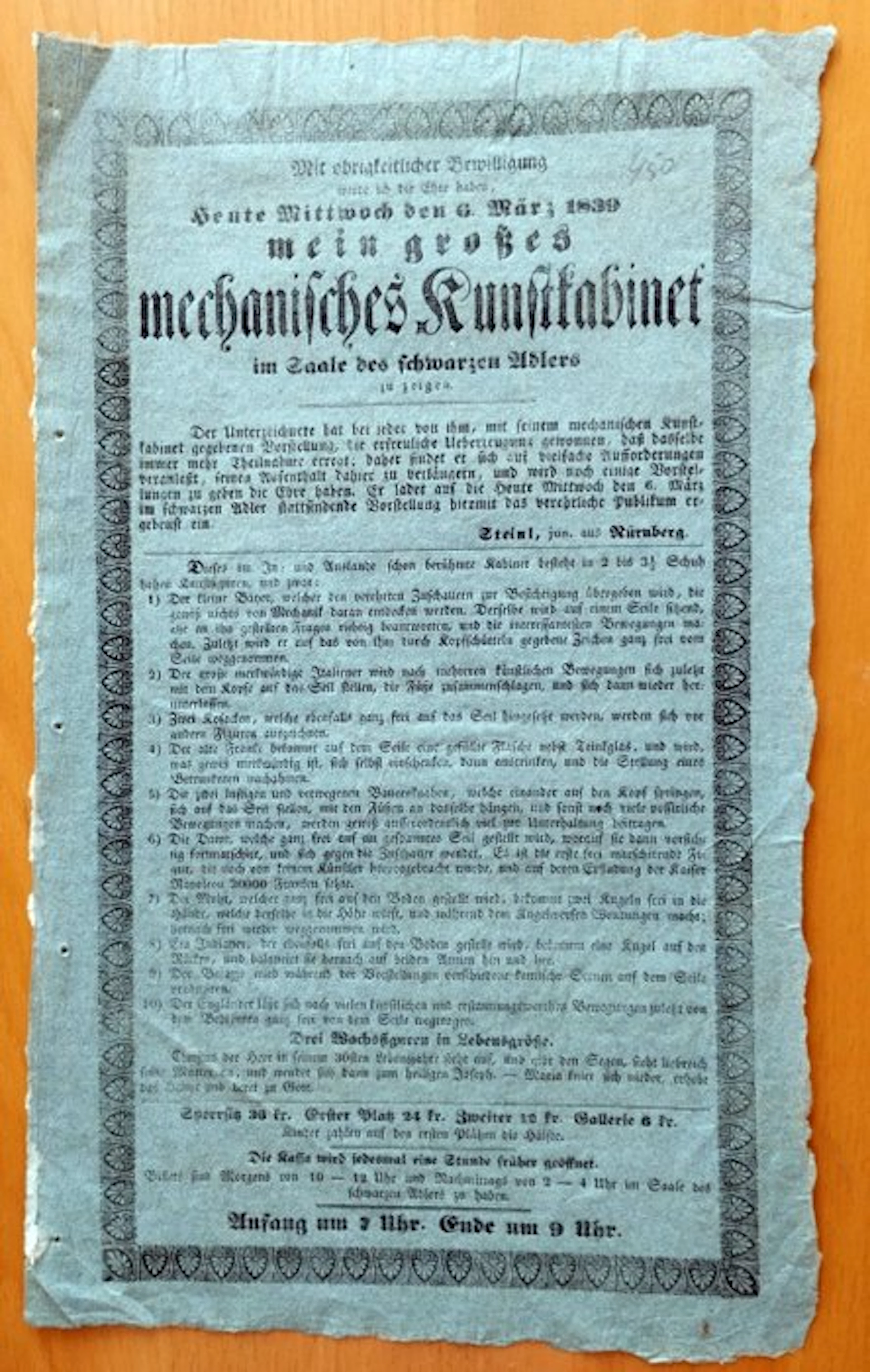 Großes mechanisches Kunstkabinet - 1839