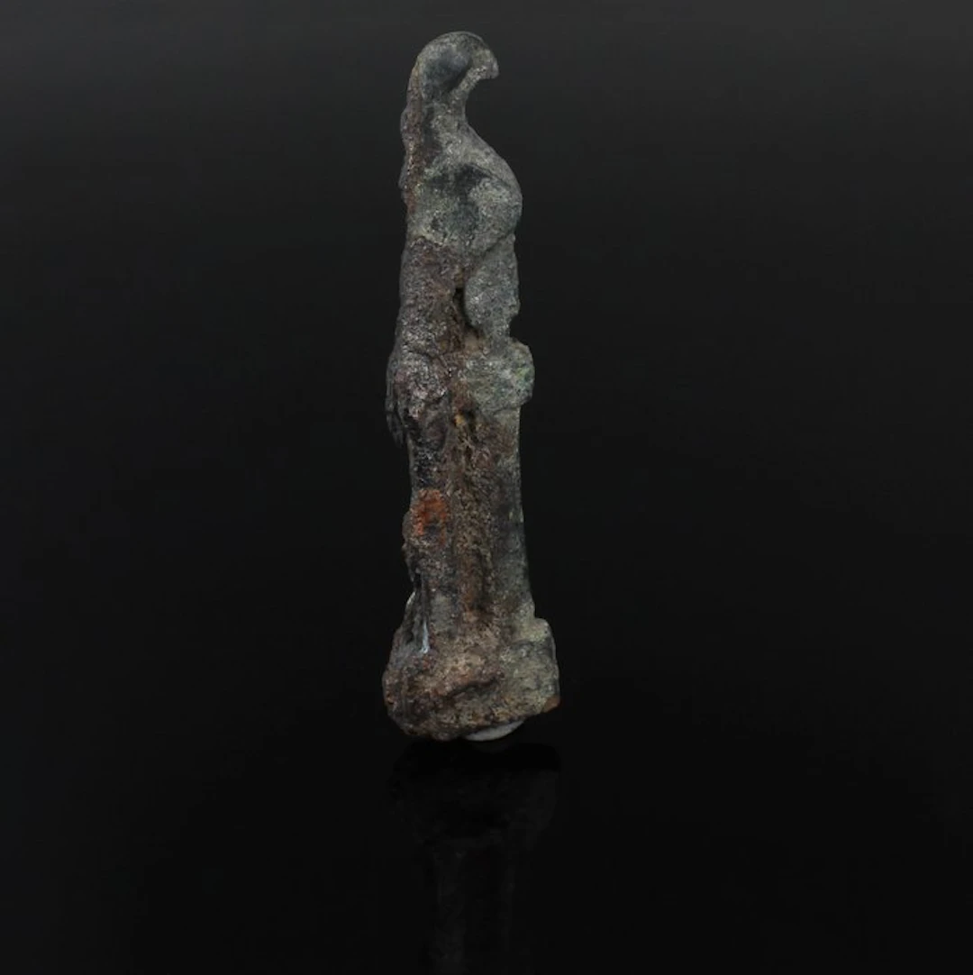 Ancient Roman Bronze, Iron Sheathed knife with eagle pommel