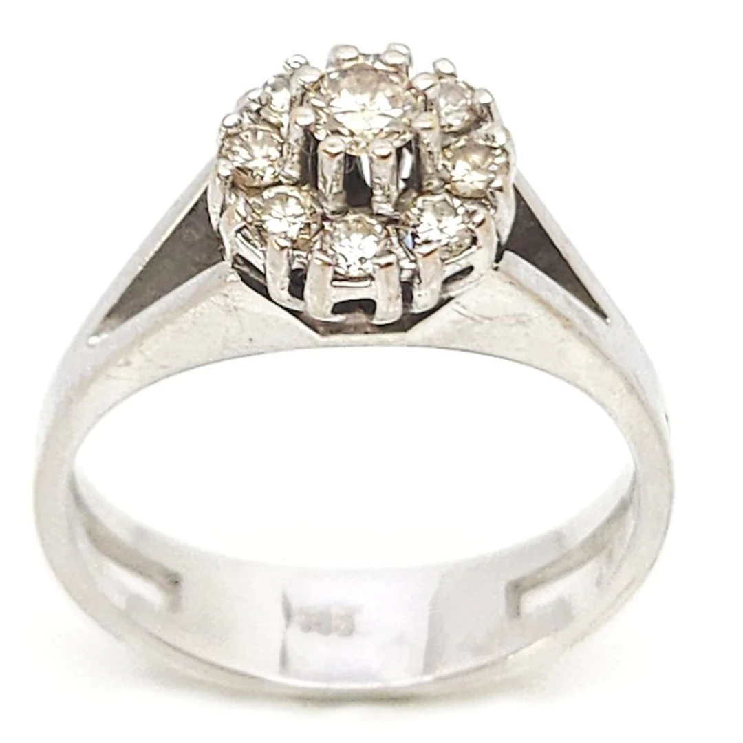 Ring - 14 kt. Yellow gold - 0.13ct. tw. Diamond (Natural) - Diamond