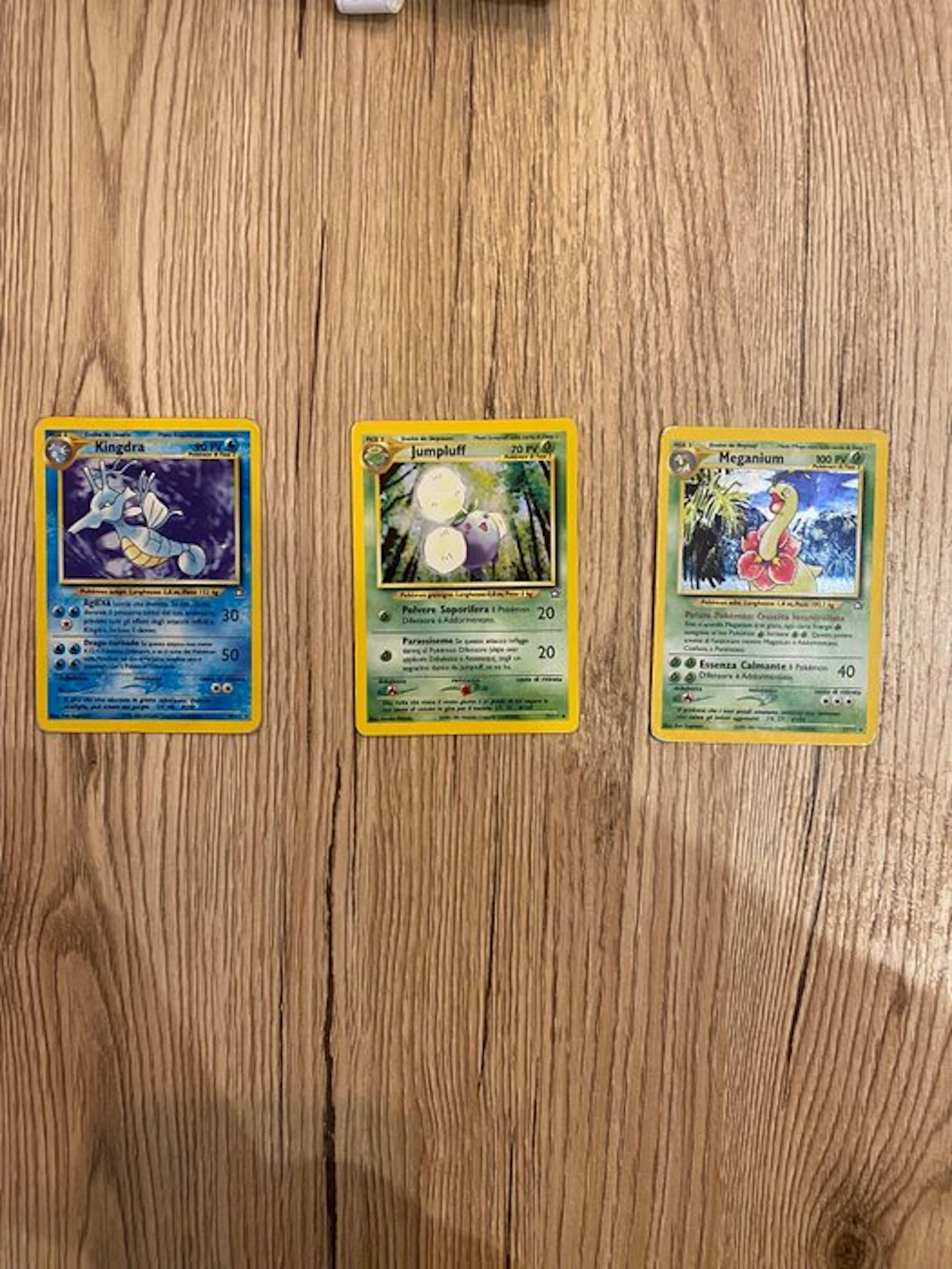 Pokémon - 3 Card - Kingdra, Jumpluff, Meganium Foil - WOTC