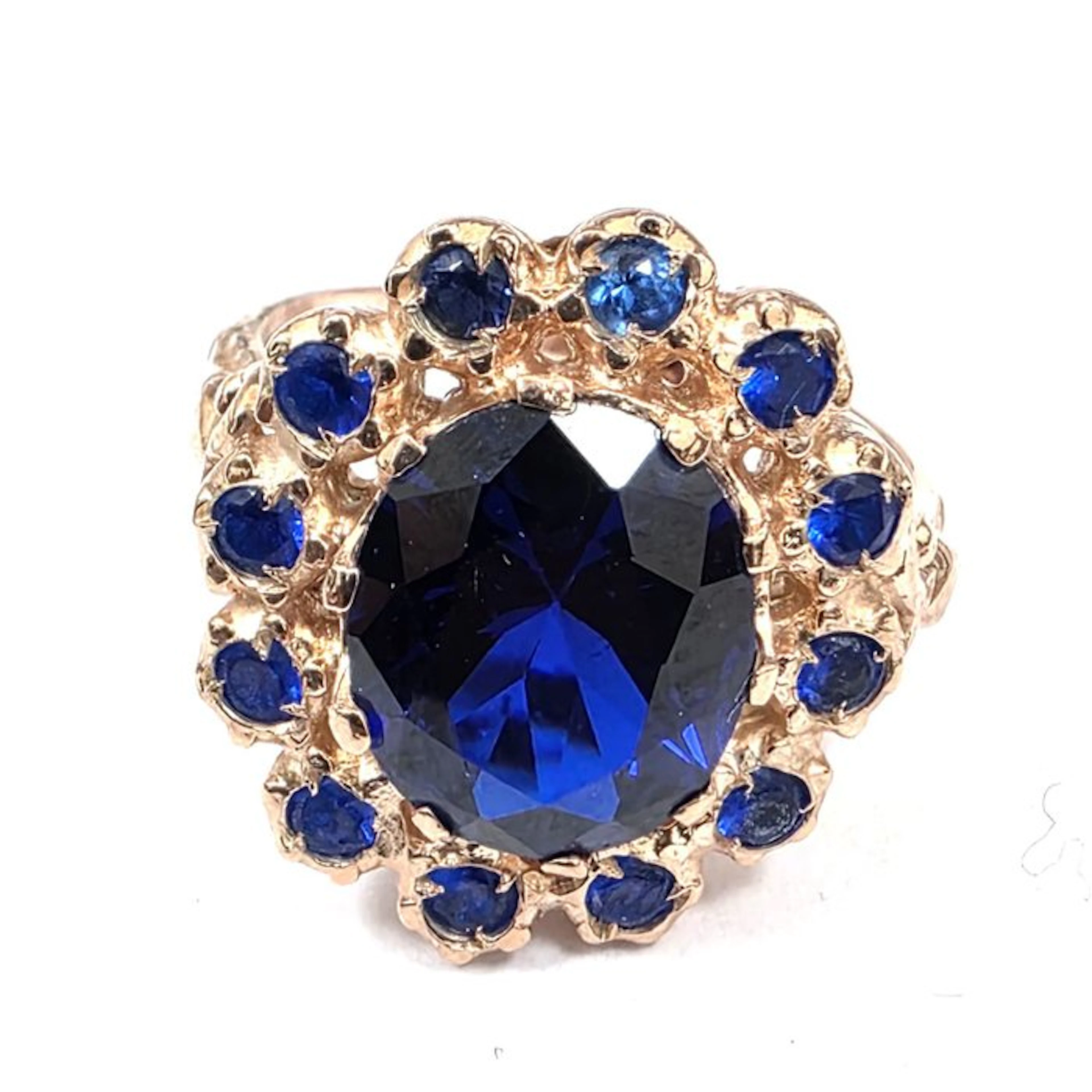 No reserve price - Ring - 9 kt. Rose gold, Silver Spinel