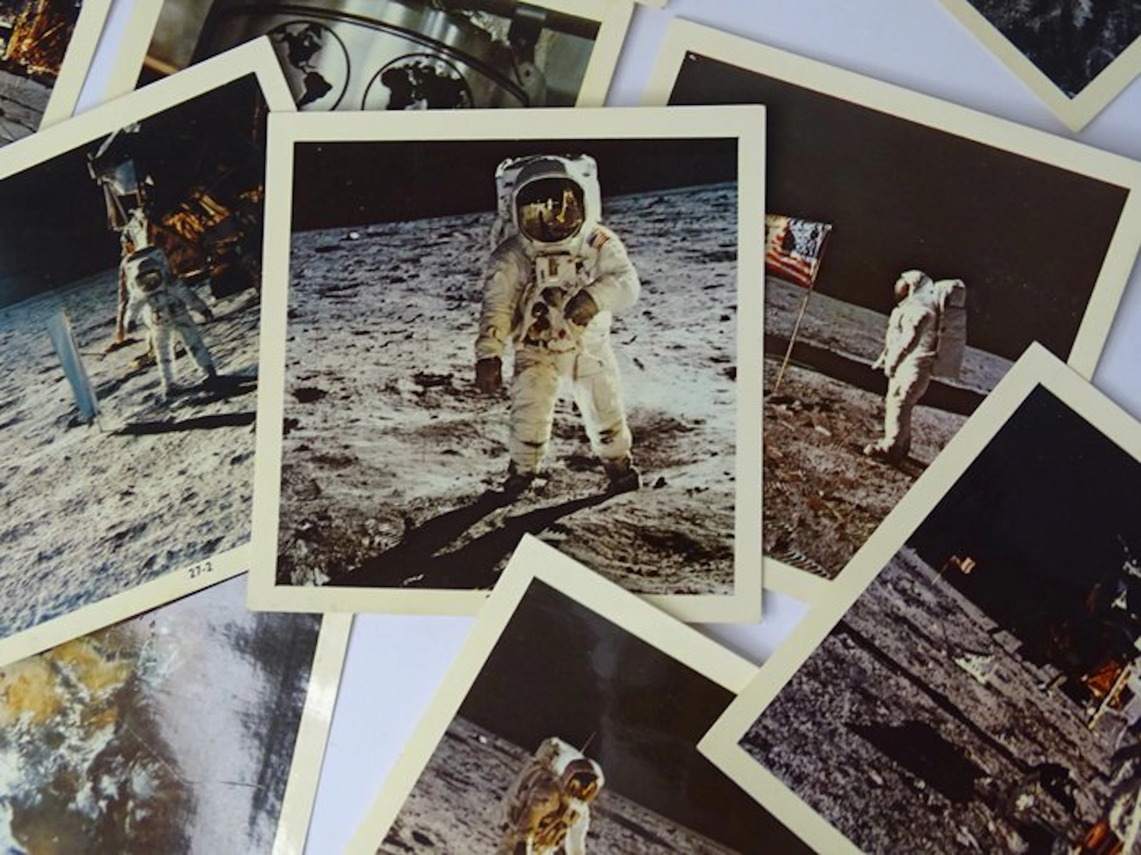 12 colour prints from official NASA photos from Apollo 11 Moon Landing July 20