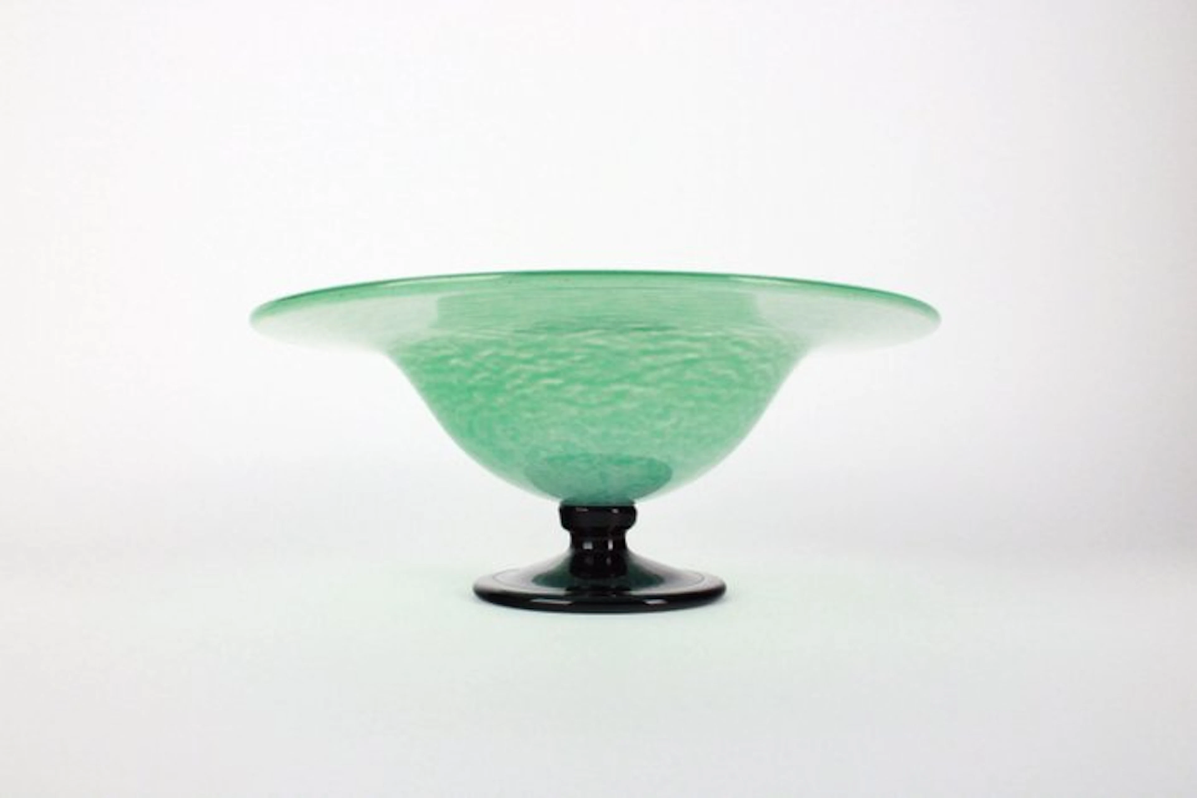 Vide poche - Verreries Schneider - A jewel of a coupe. - France - Jade series
