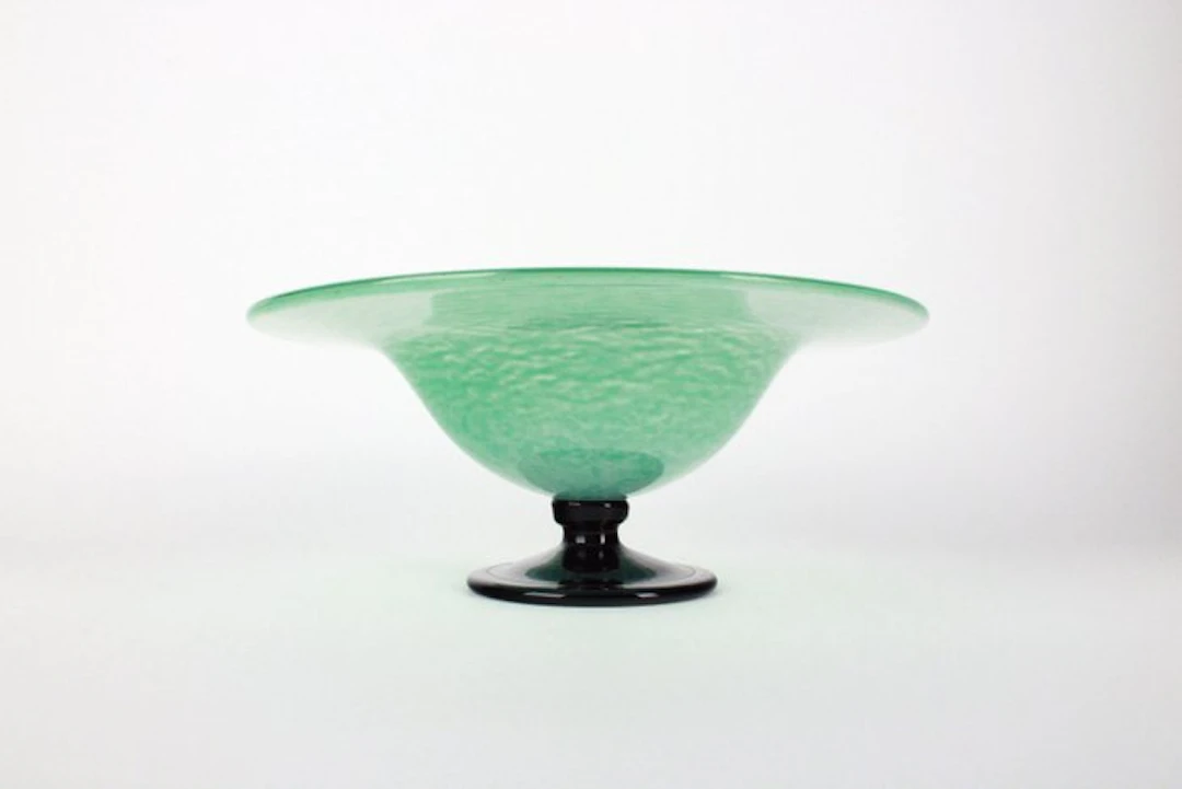 Vide poche - Verreries Schneider - A jewel of a coupe. - France - Jade series