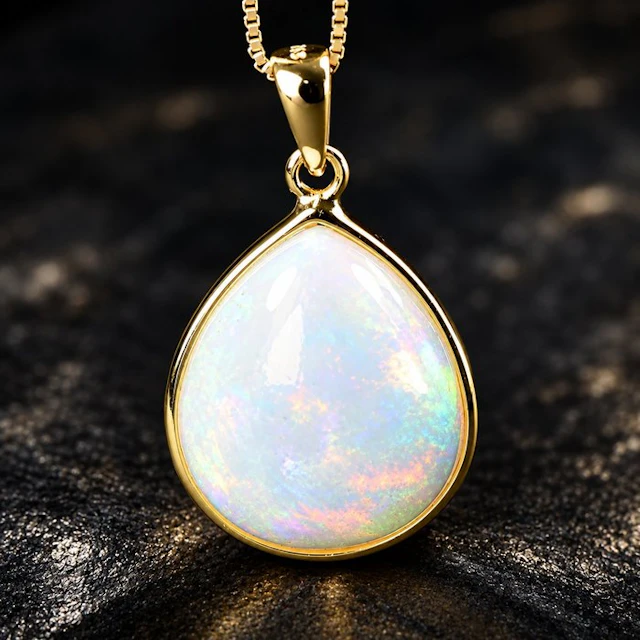ALGT Certified - Highly Exclusive Natural Opal Pendant...