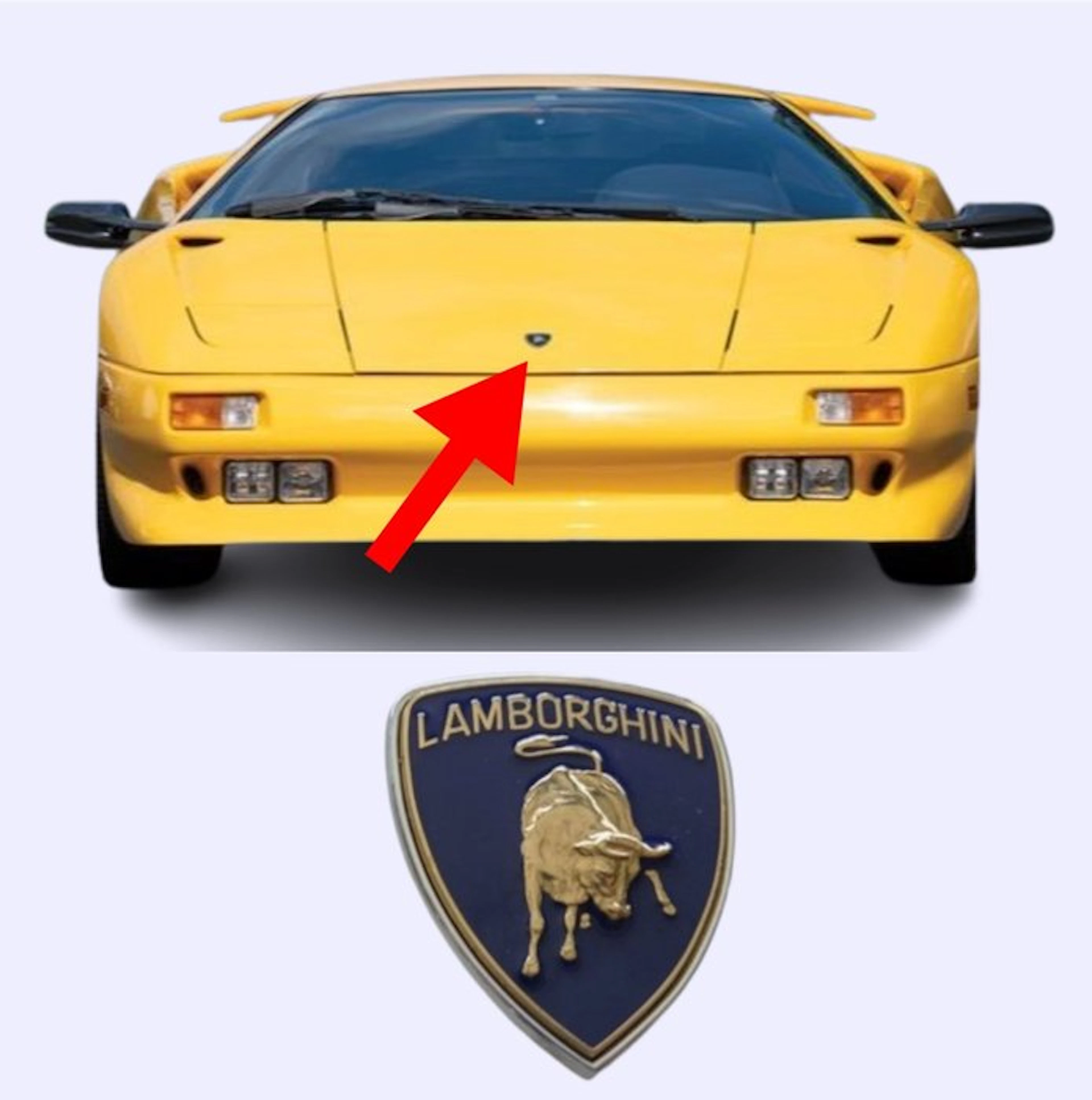 Lamborghini Blue front emblem - Original - Lamborghini...