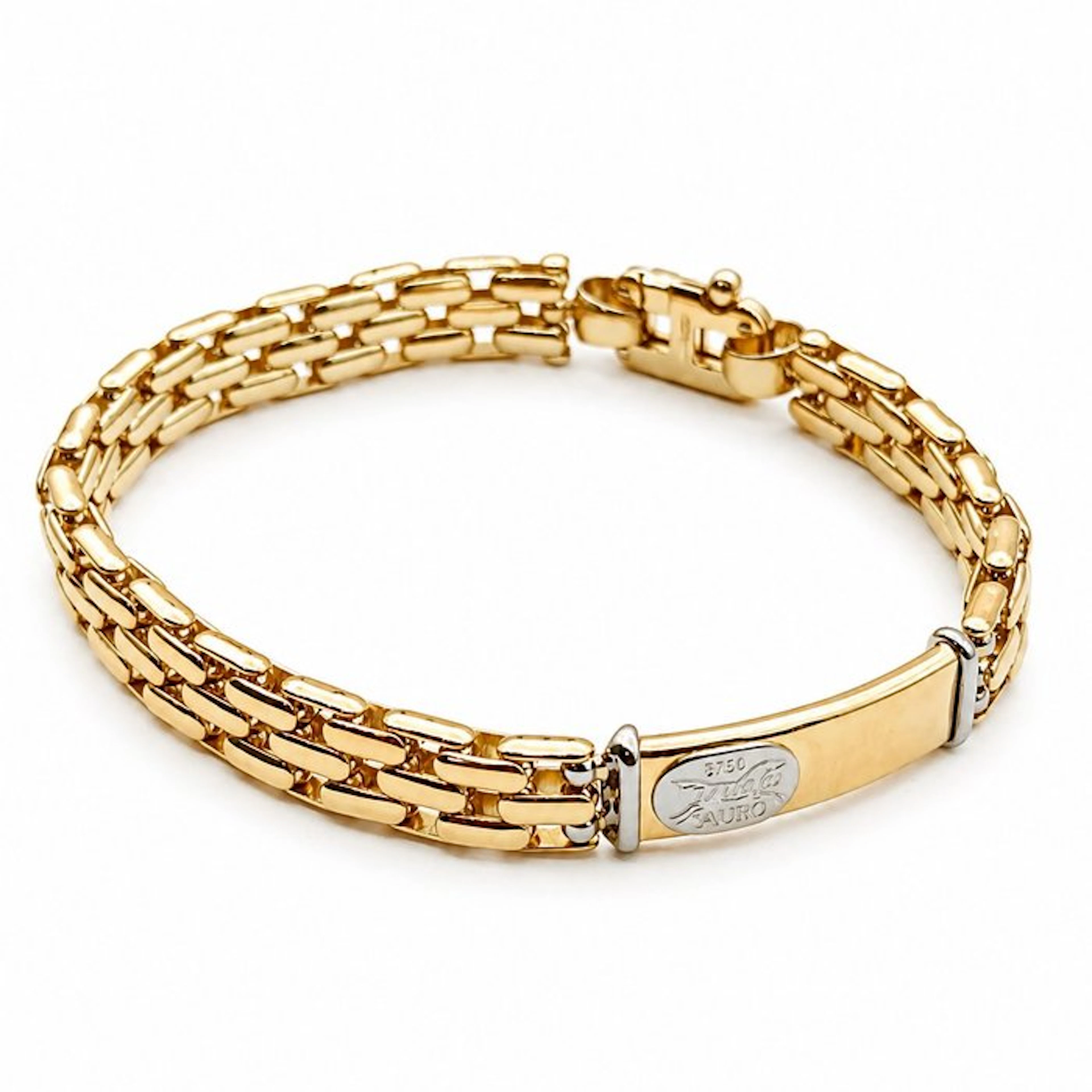 Bracelet - 18 kt. Yellow gold, White gold - Made in Italy - SAURO