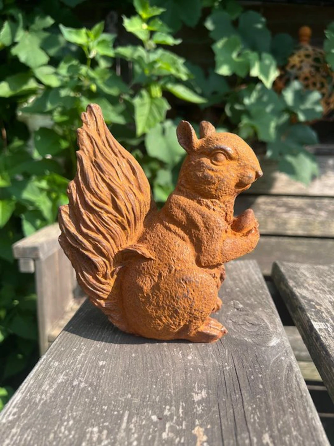Decorative ornament - Europe - Cast Iron Squirrel Statue