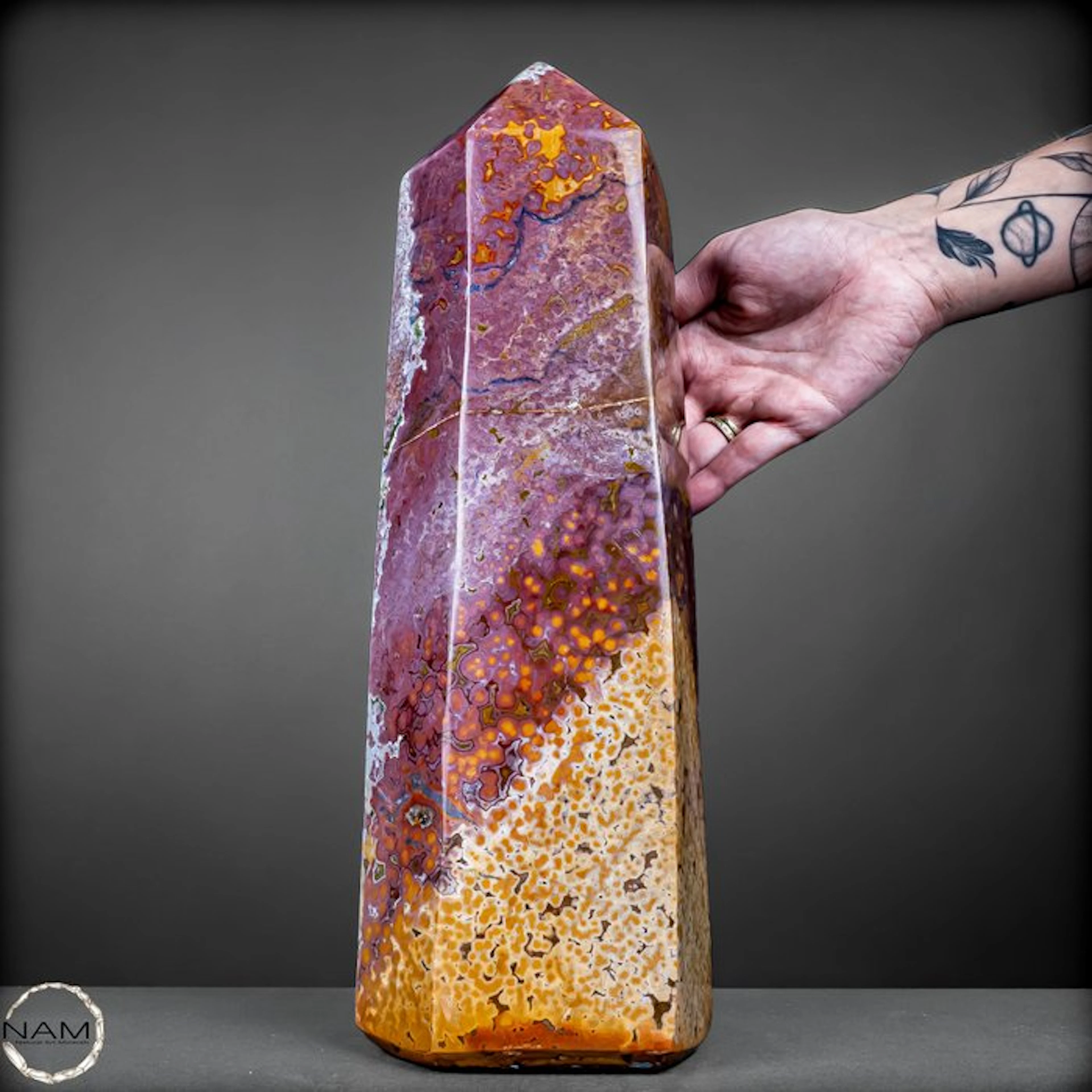6.4 kg breathtaking agate obelisk from Brazil – museum quality- 6449.96 g