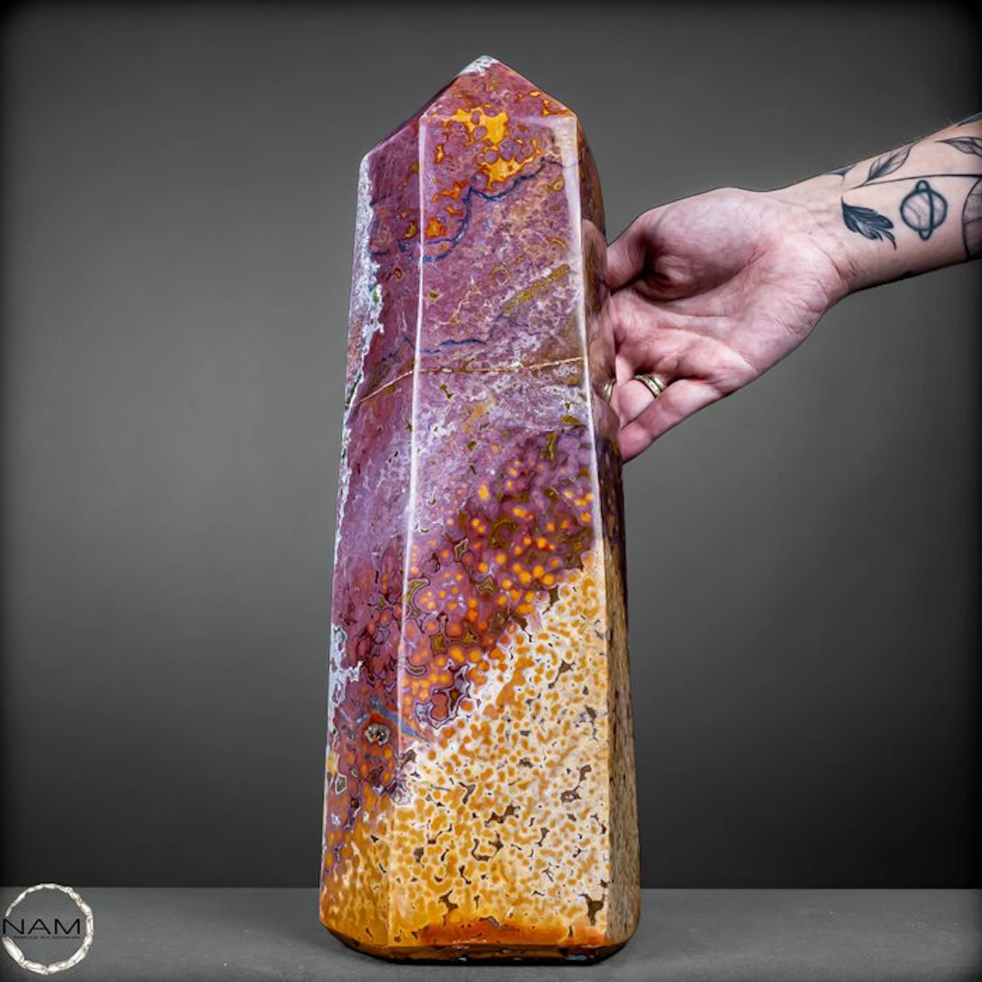 6.4 kg breathtaking agate obelisk from Brazil – museum quality- 6449.96 g