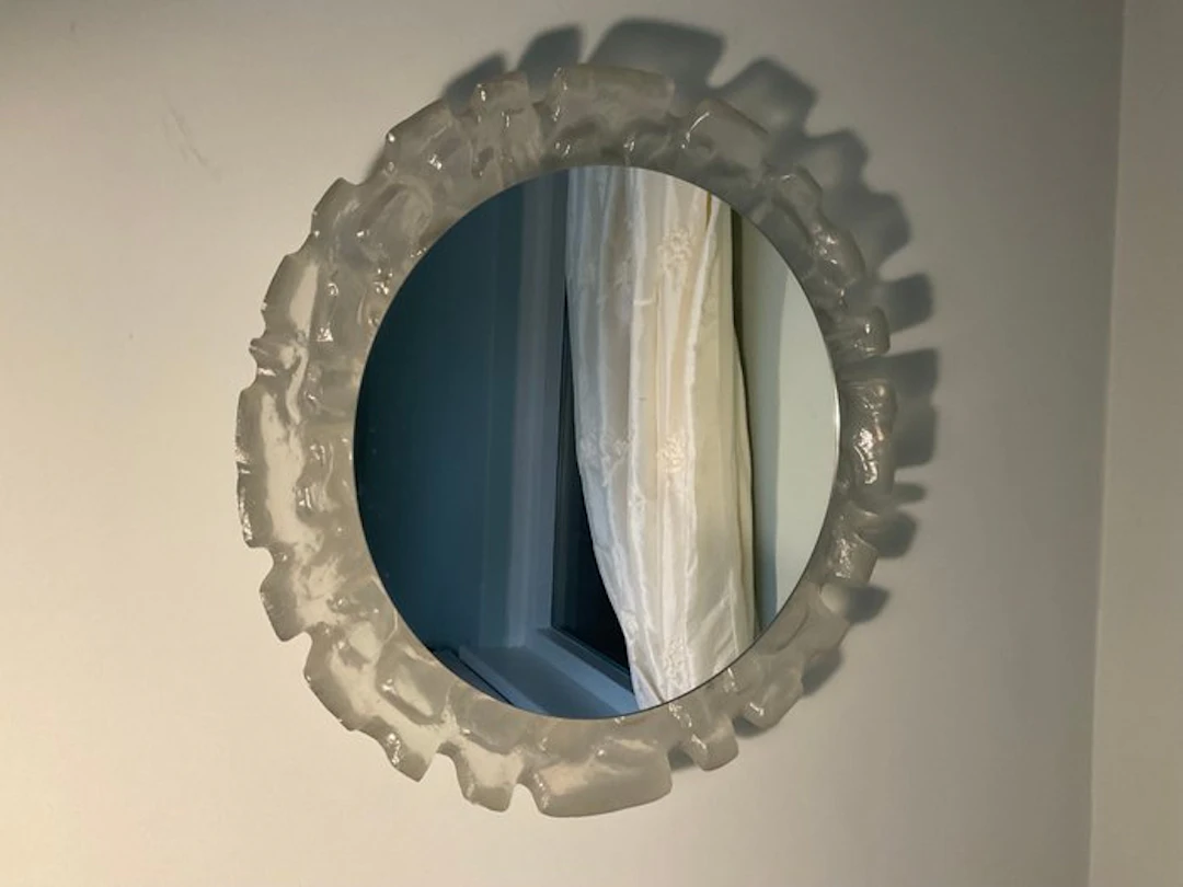 Hillebrand - Mirror- round - Pressed glass