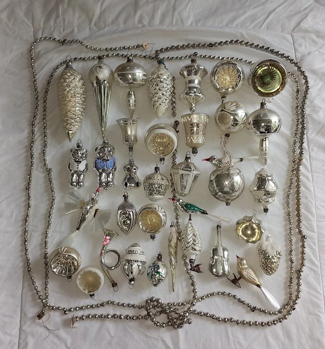 Christmas tree ornament (35) - Glass - Old antique Christmas balls