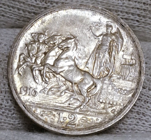 Italy. Vittorio Emanuele III. 2 Lire 1916 (No reserve price)