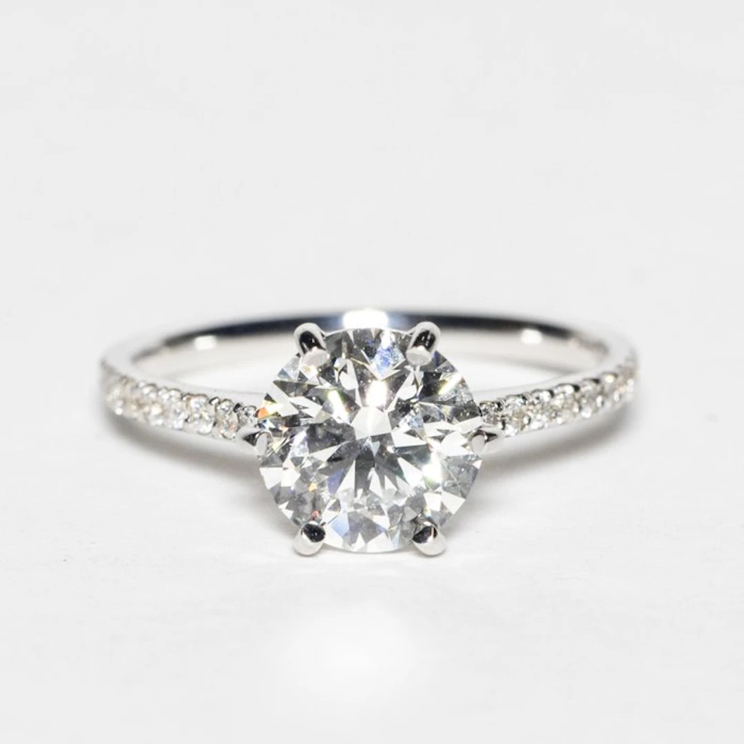 No reserve price - Engagement ring - 18 kt