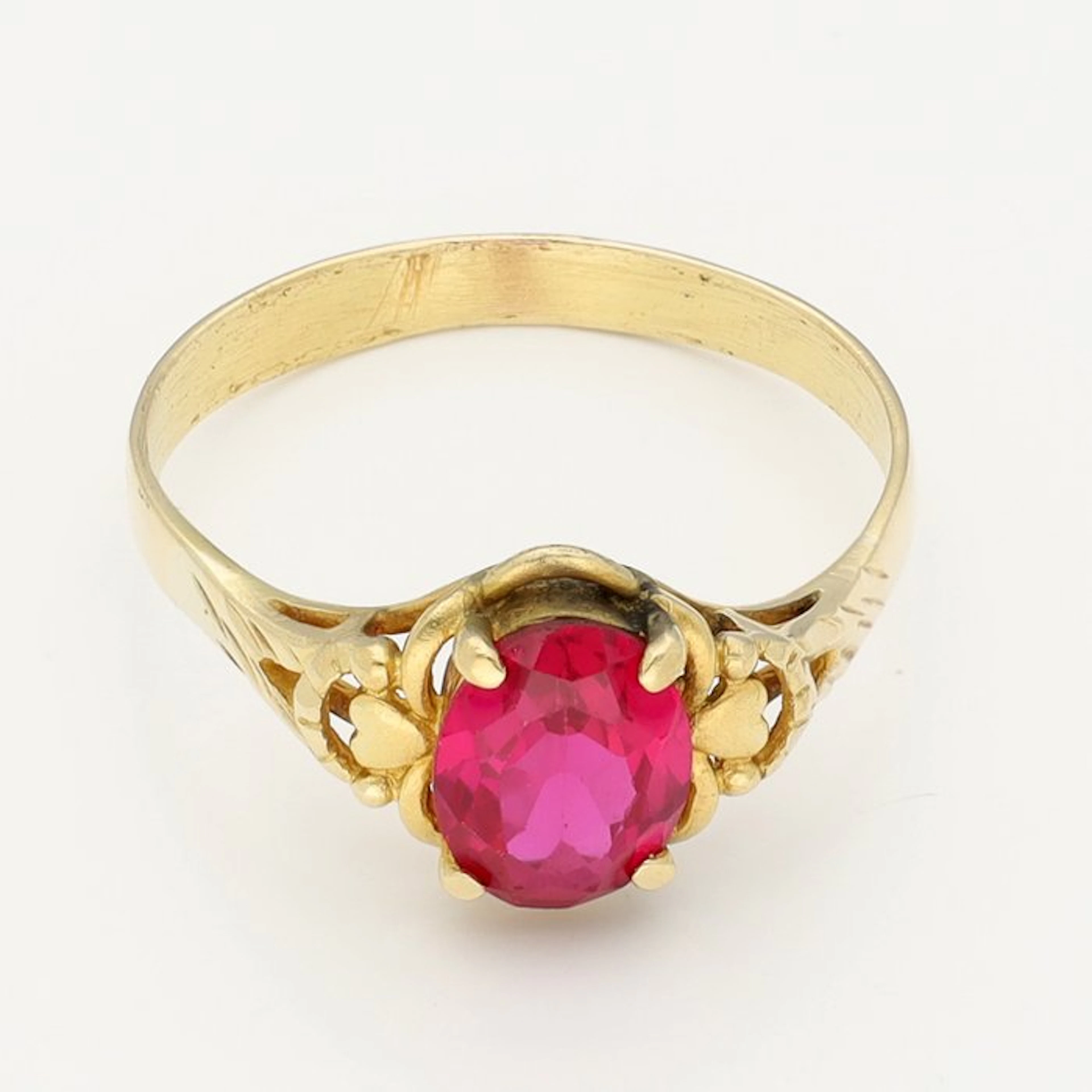 Ring - 14 kt. Yellow gold - Ruby