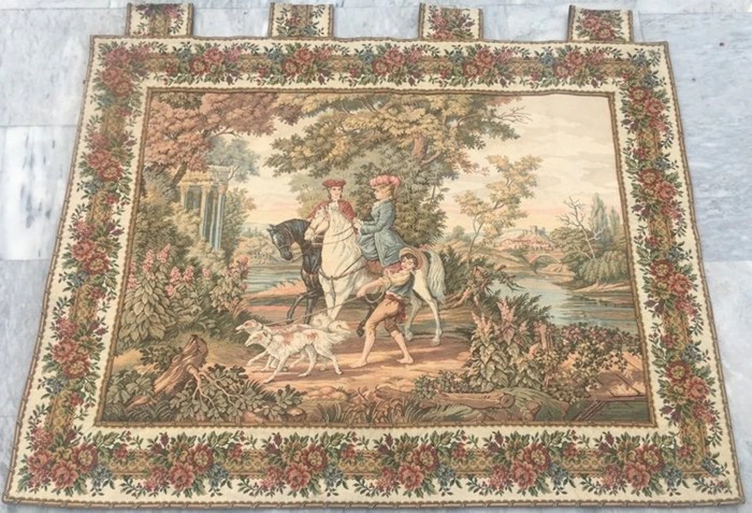French Pictorial Goblys - Tapestry - 124 cm - 97 cm