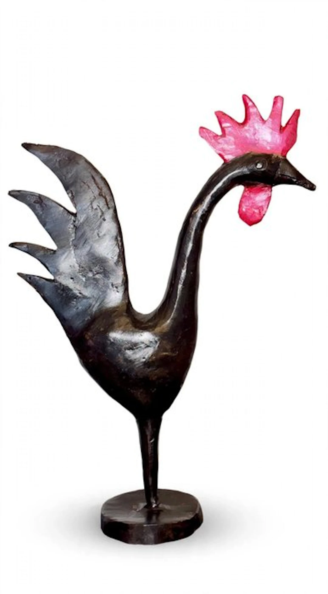 Abdoulaye Derme - Sculpture, Coq - 32 cm - Bronze