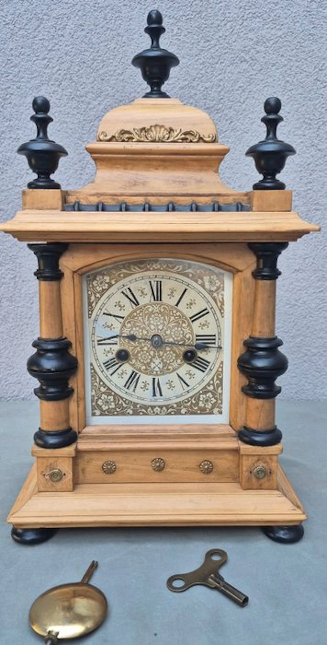 Figural mantel clock