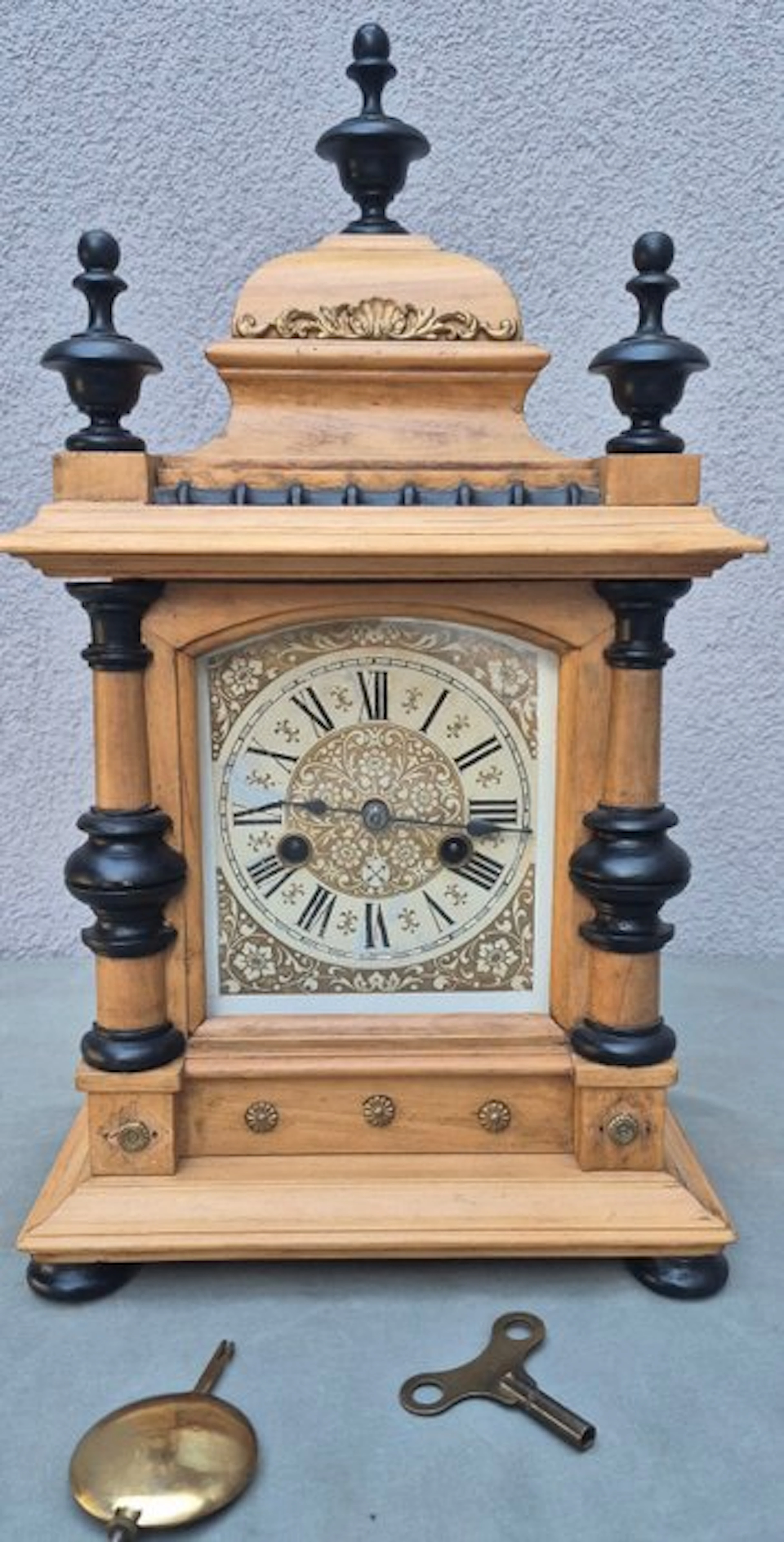 Figural mantel clock