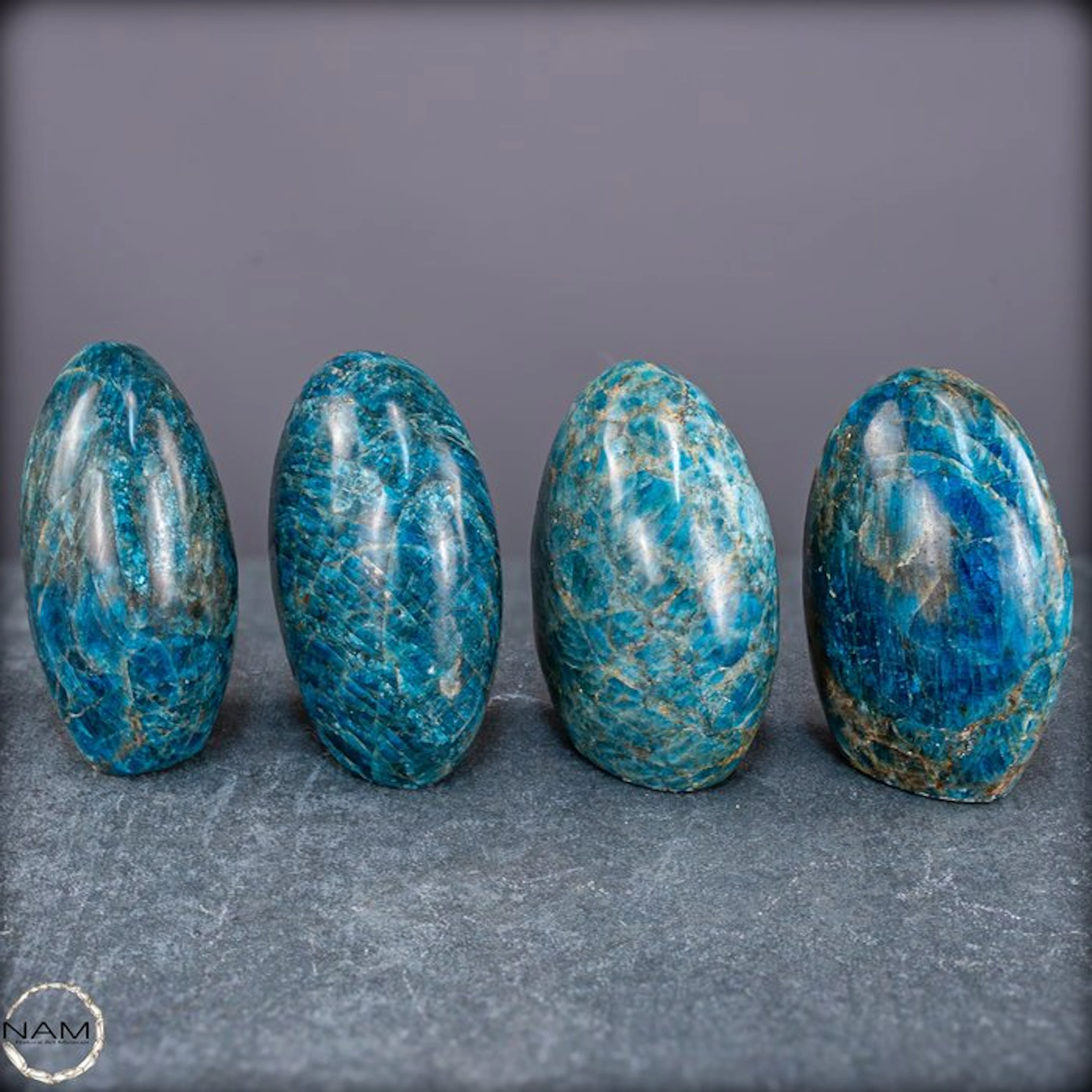Apatite Freeform Lot – Bright blue hues in natural diversity- 2165.69 g - (4)