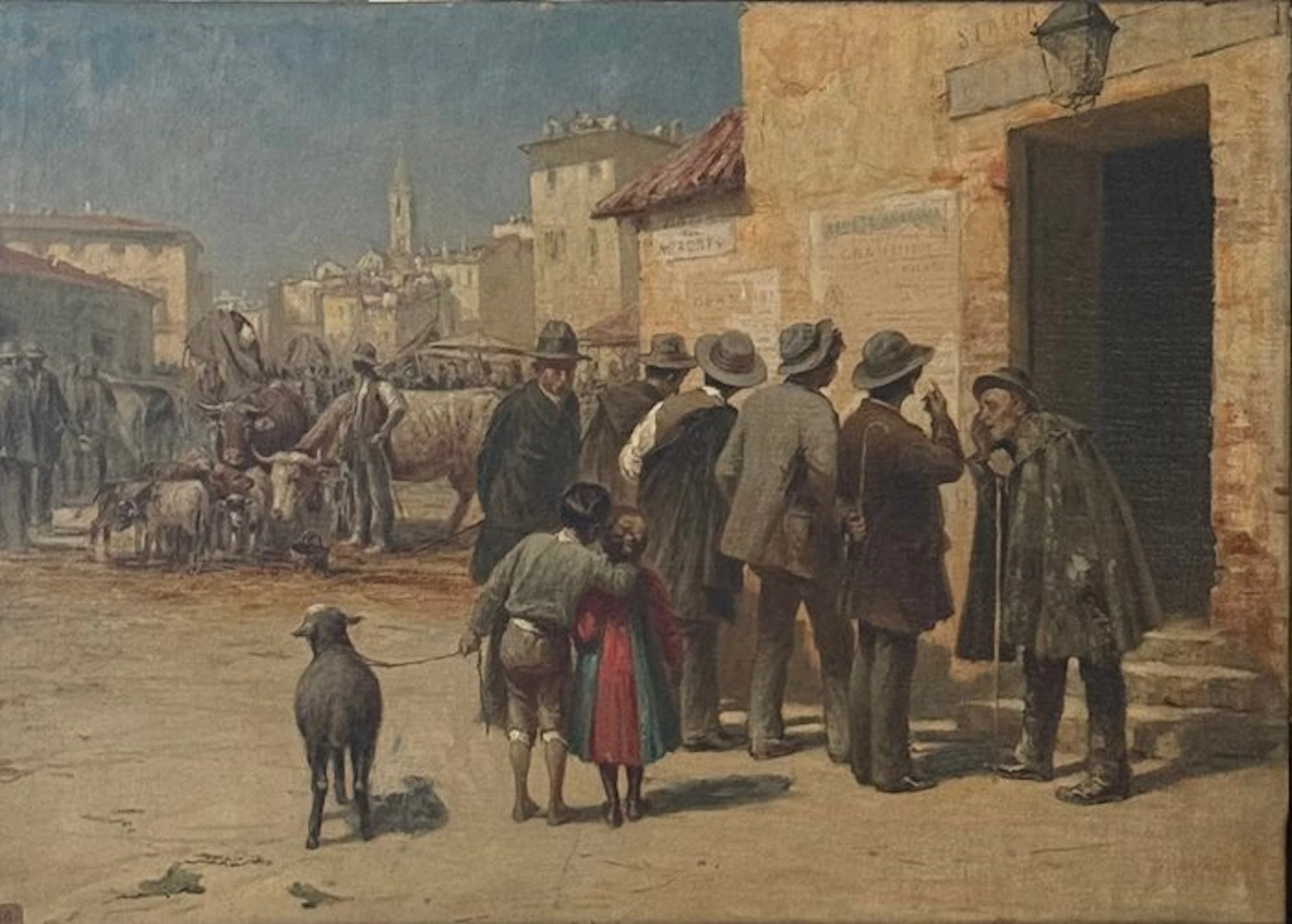 Scuola lombarda (XIX) - Al mercato