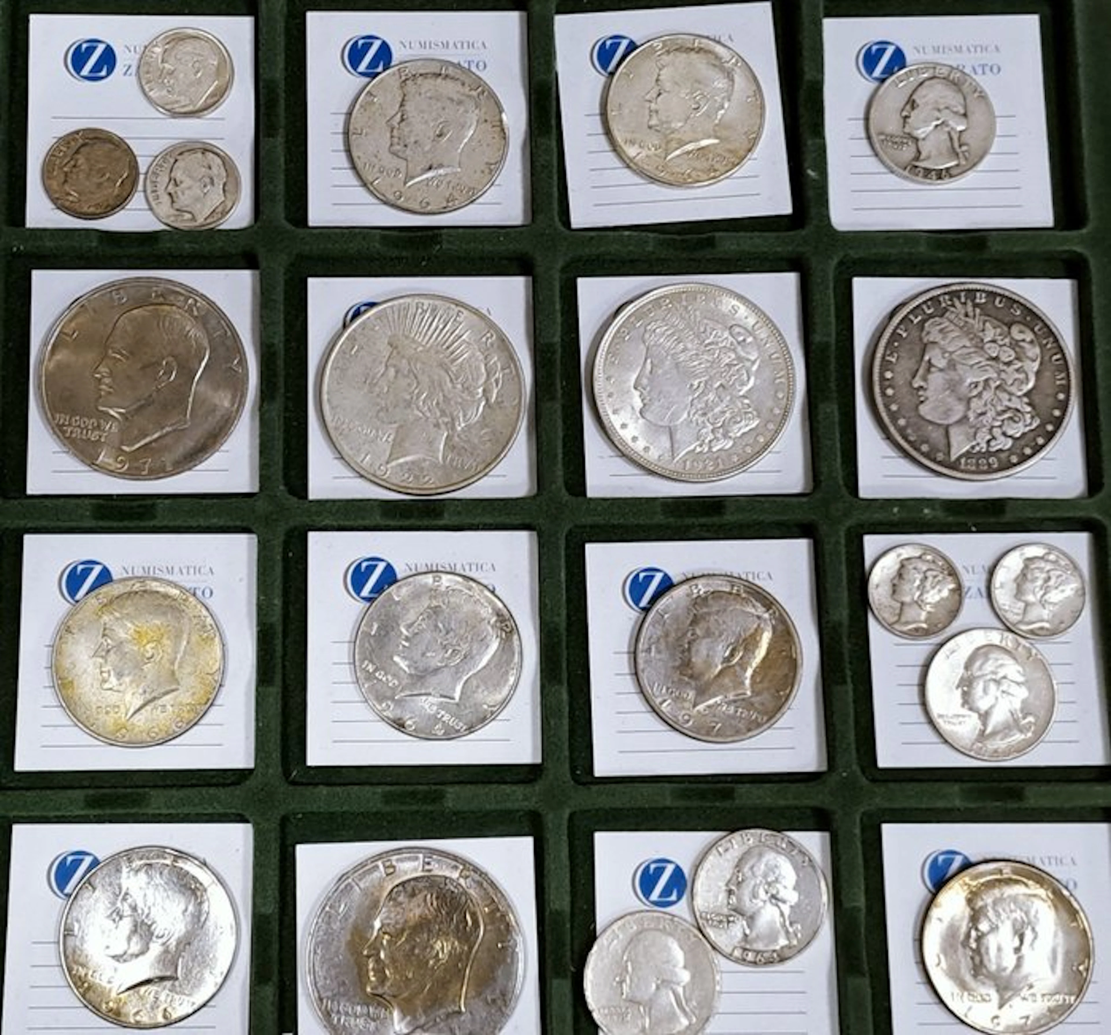 United States. Lotto di 21 Monete di cui alcune in argento
