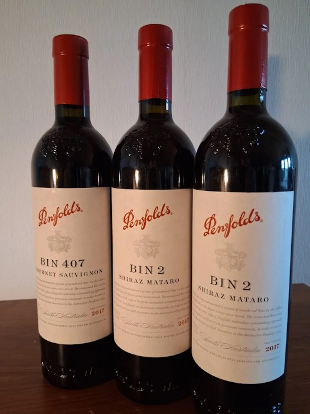 2017 x 2 Penfold "Bin 2 Shiraz Mataro" & "Bin 407"...