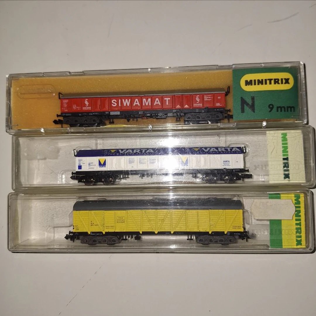 Minitrix N - 13868, 13596, 3522 - Model train (3) - wagons - DB
