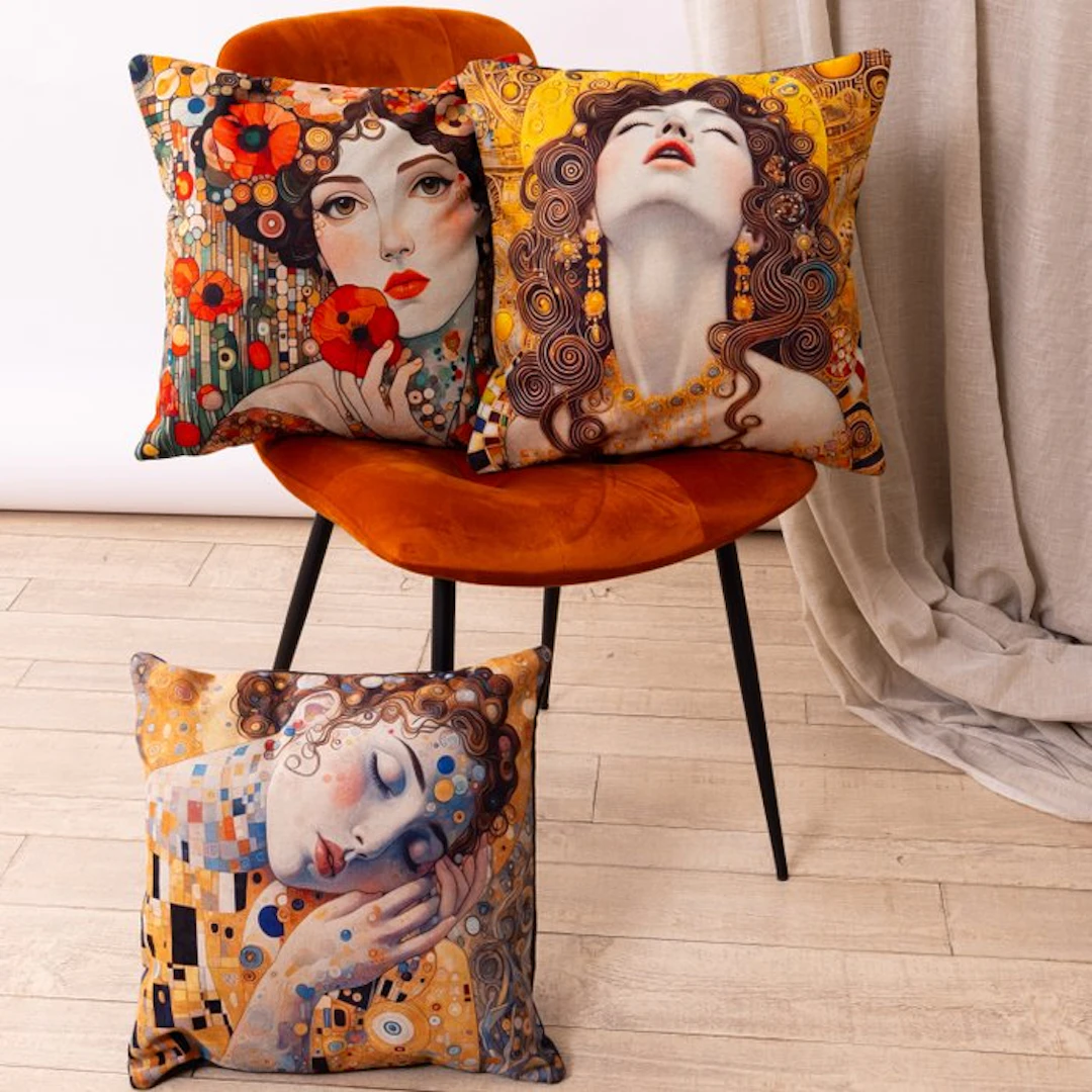 AA212 - 3 Artistic Pillowcases 45×45 cm - Tribute to...