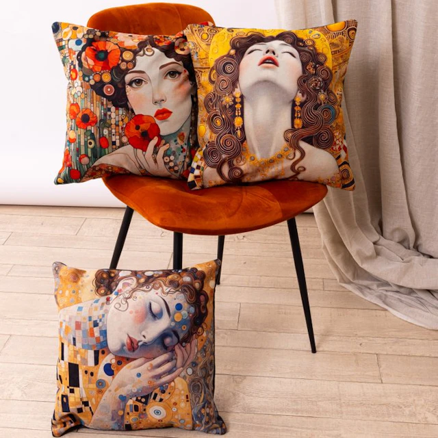 AA212 - 3 Artistic Pillowcases 45×45 cm - Tribute to...