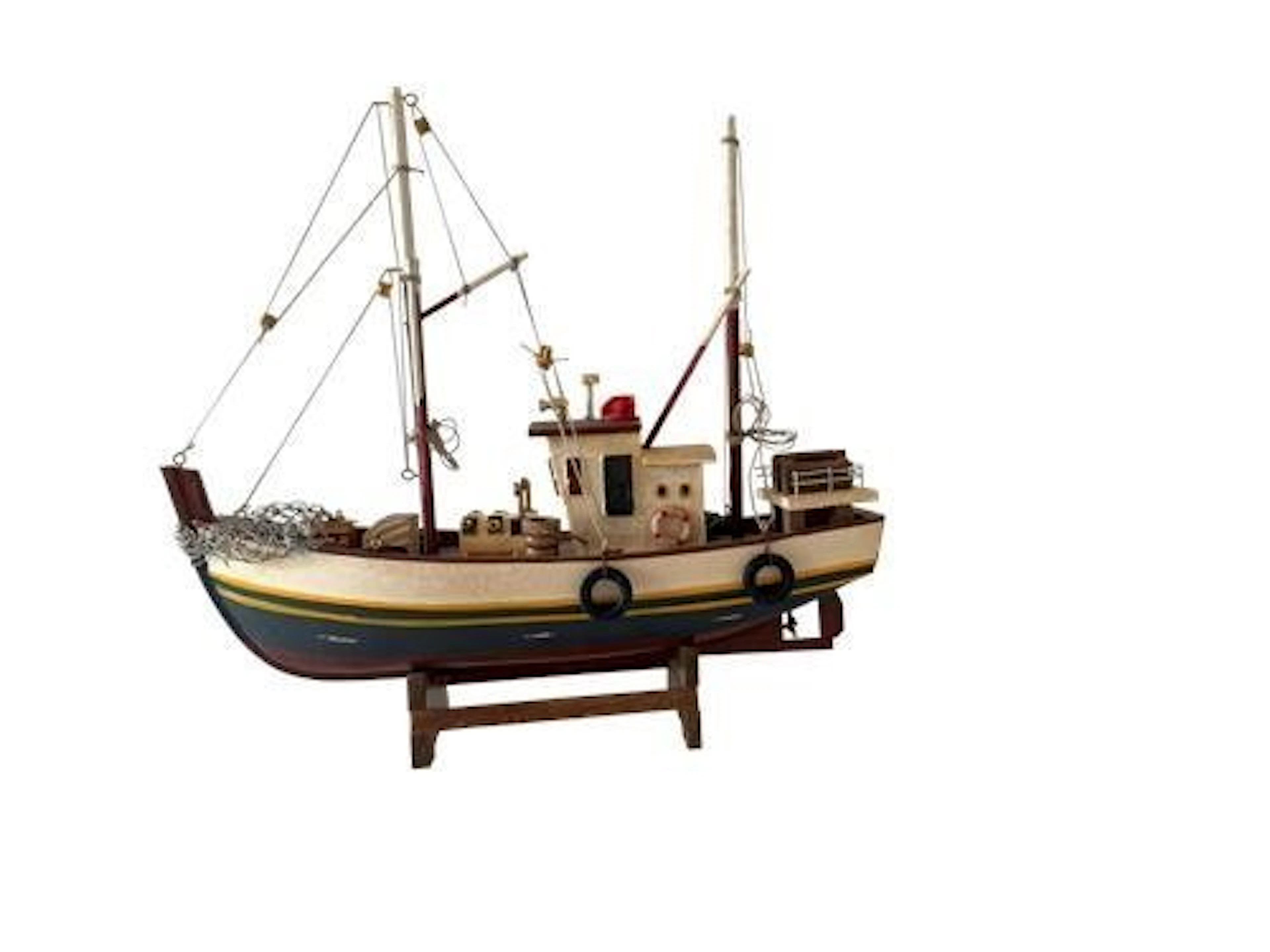 Model ship - (Kutter) 29cm lang - A highly detailed handcrafted model ship.