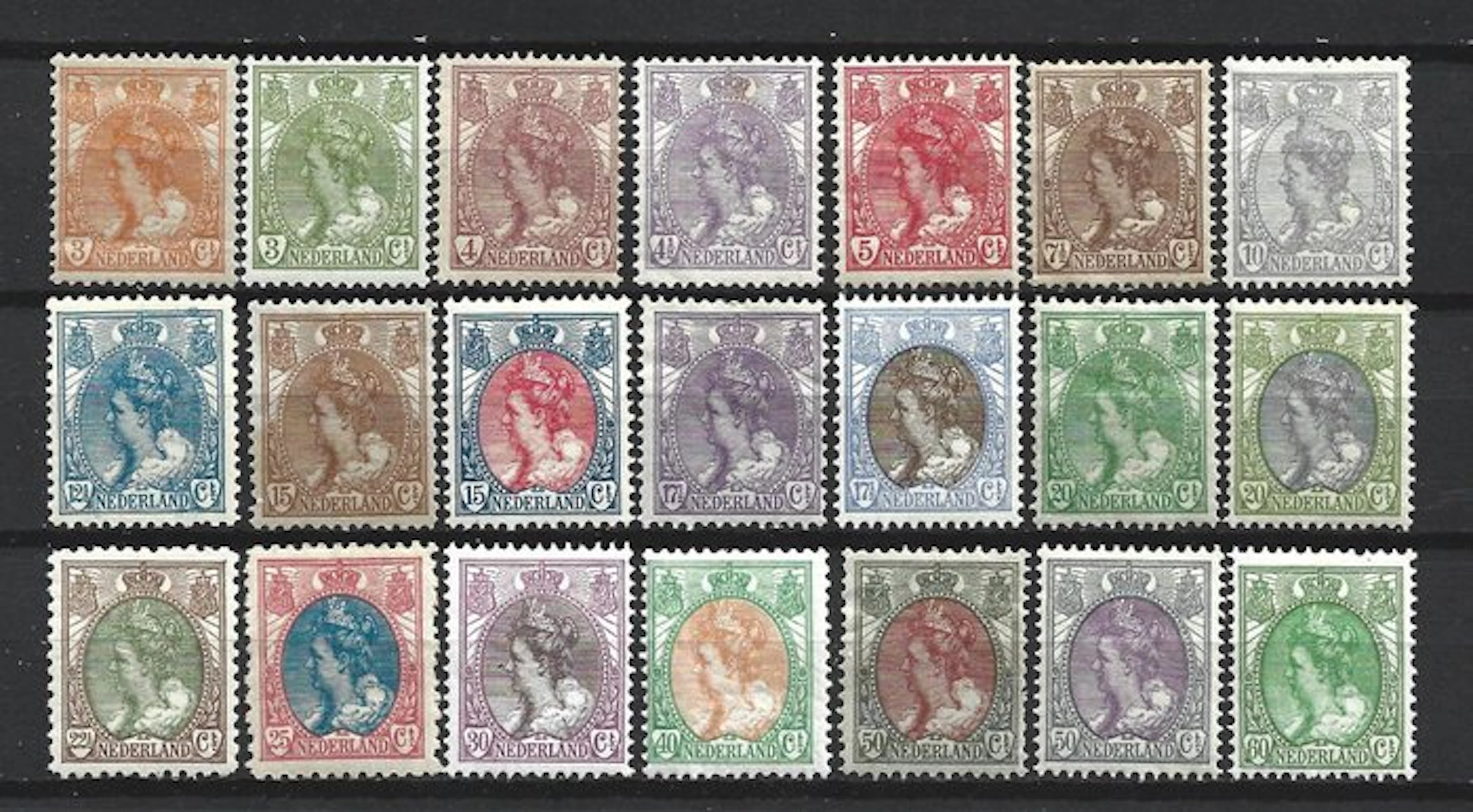 Netherlands 1899/1921 - Fur Collar series - NVPH 56/76