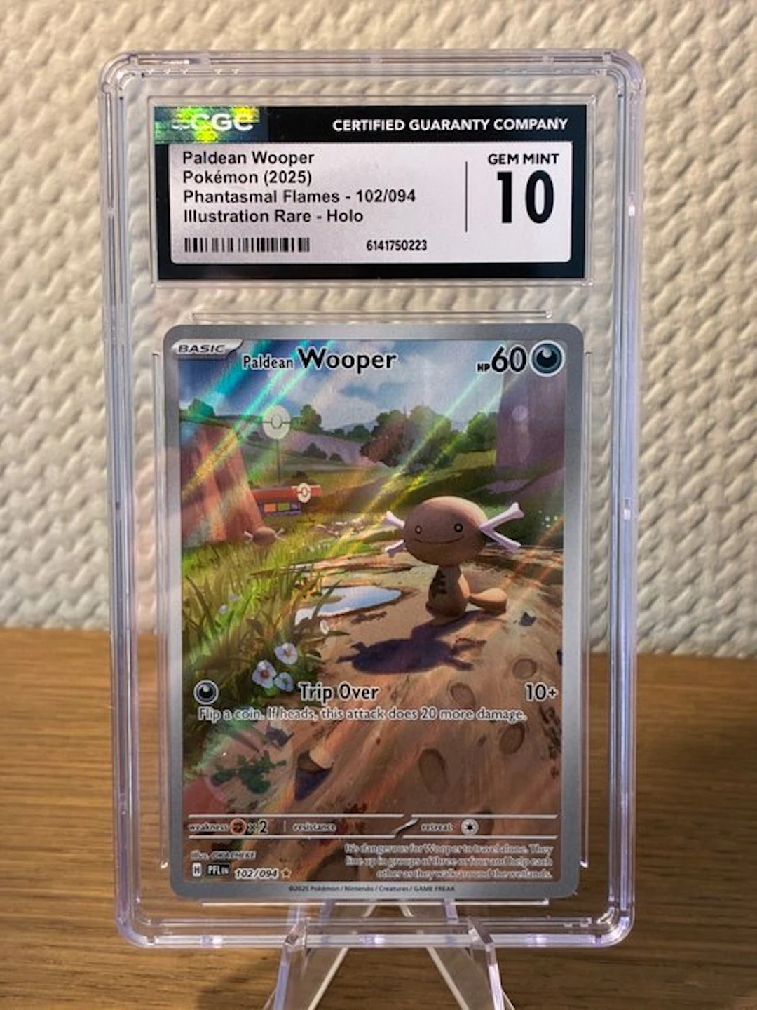 Pokémon - 1 Graded card - Paldean Wooper 102/094 Foil