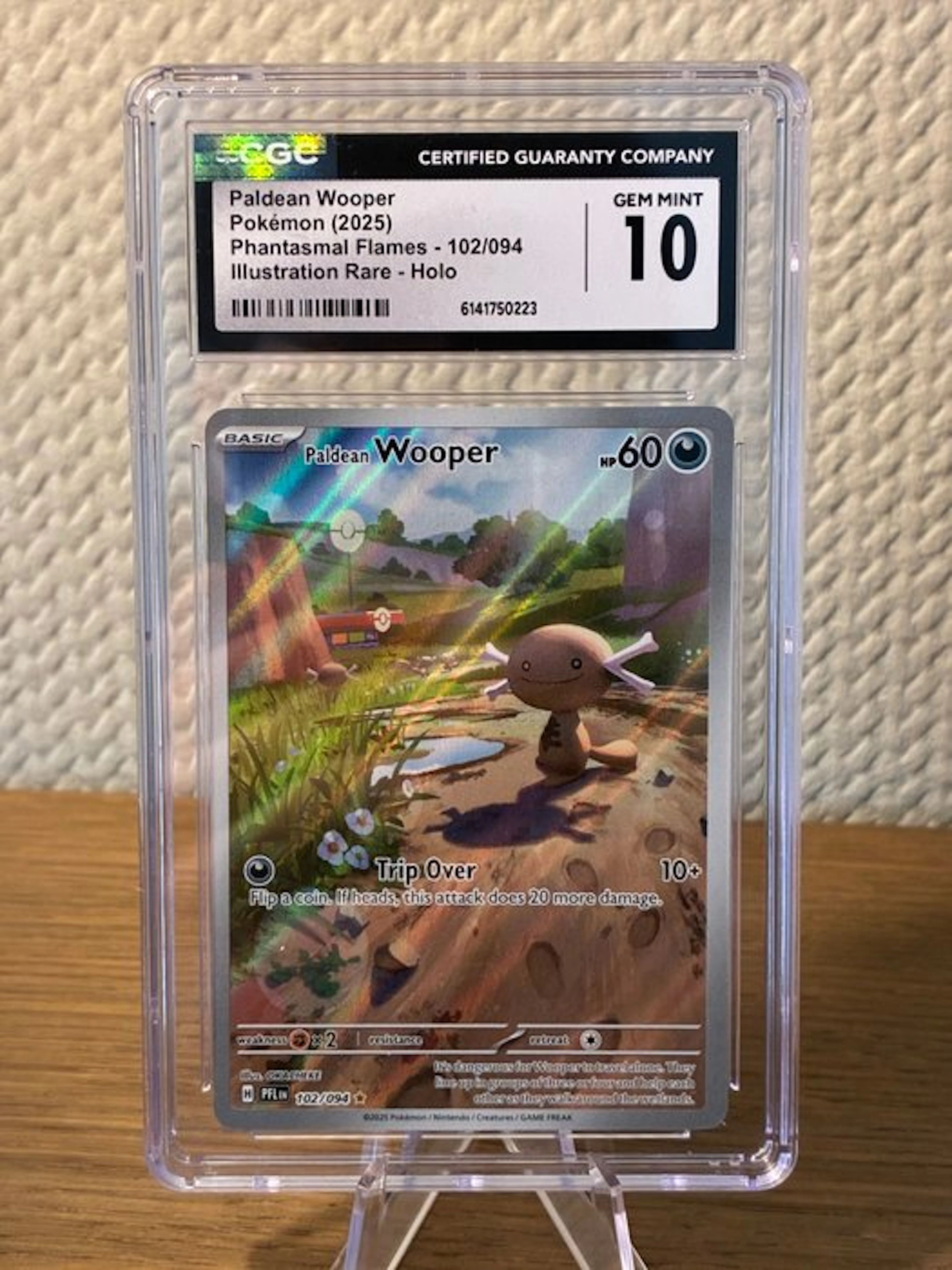 Pokémon - 1 Graded card - Paldean Wooper 102/094 Foil