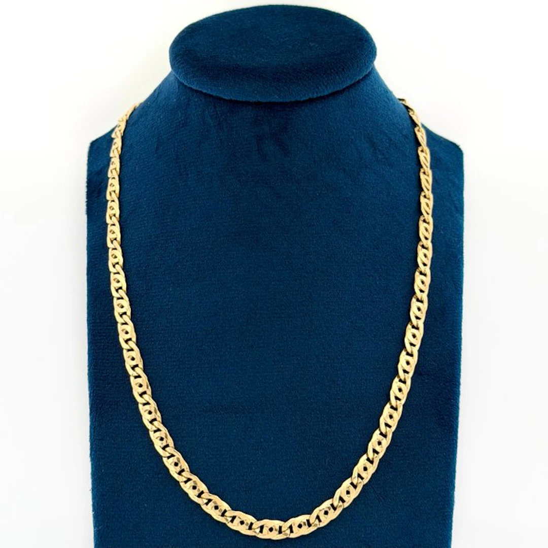 No reserve price - Necklace - 18 kt. Yellow gold - Tiger's Eye - 60 cm