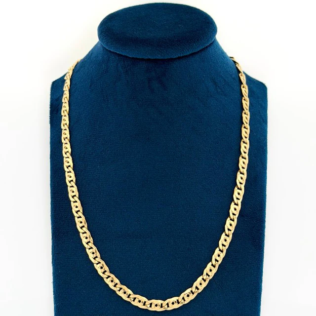 No reserve price - Necklace - 18 kt. Yellow gold - Tiger's Eye - 60 cm
