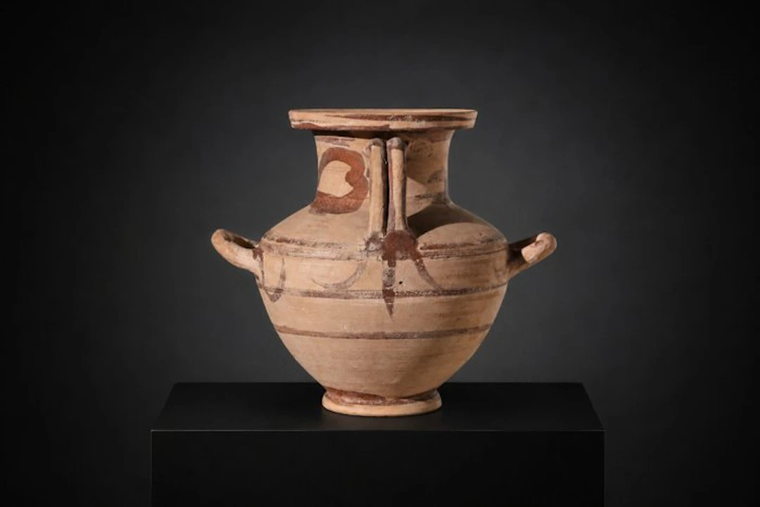 Ancient Greek Hydria pottery - 21 cm