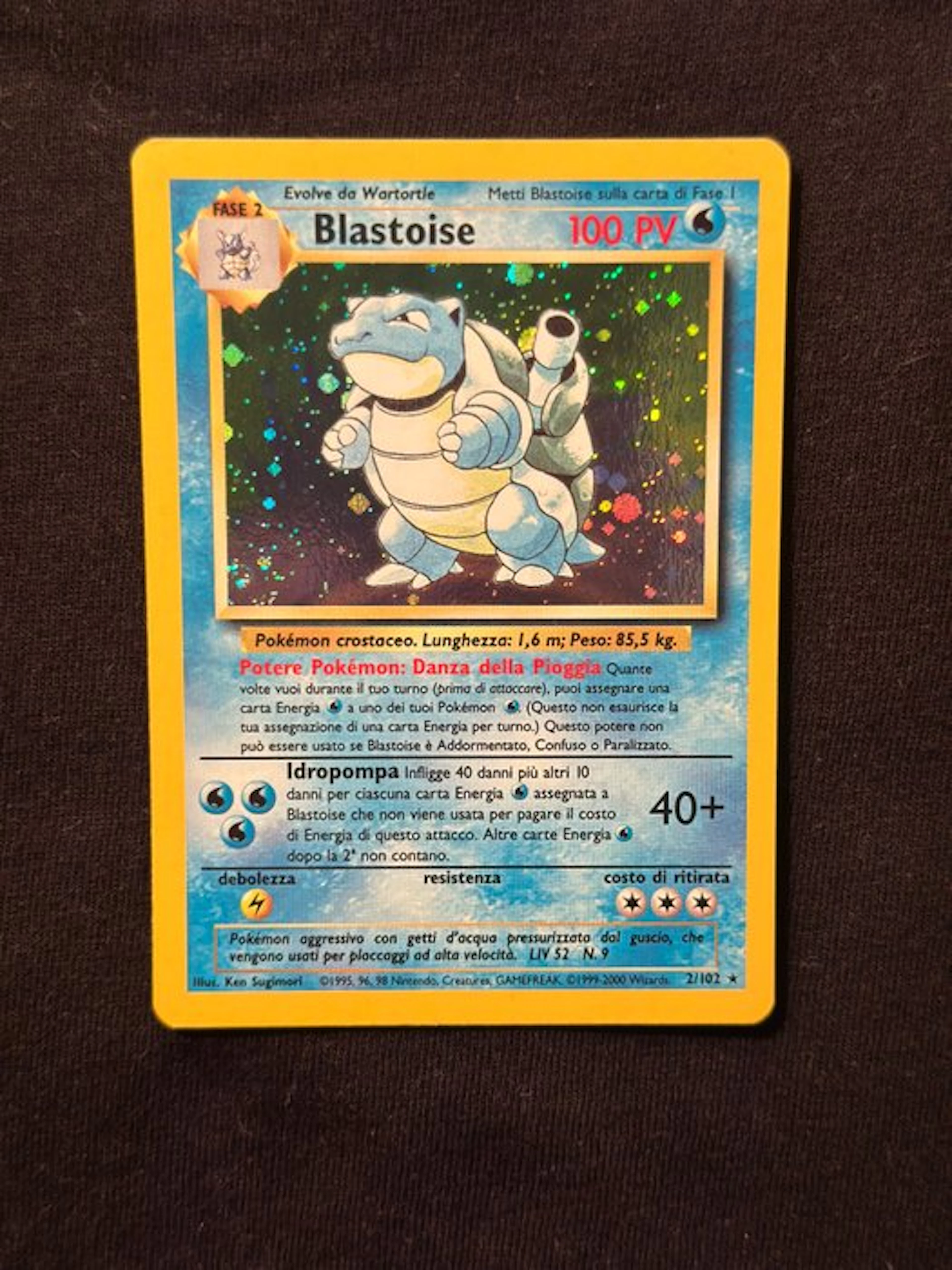 Pokémon - 1 Card - Blastoise 2/102 Foil, Holo - WOTC - Base set