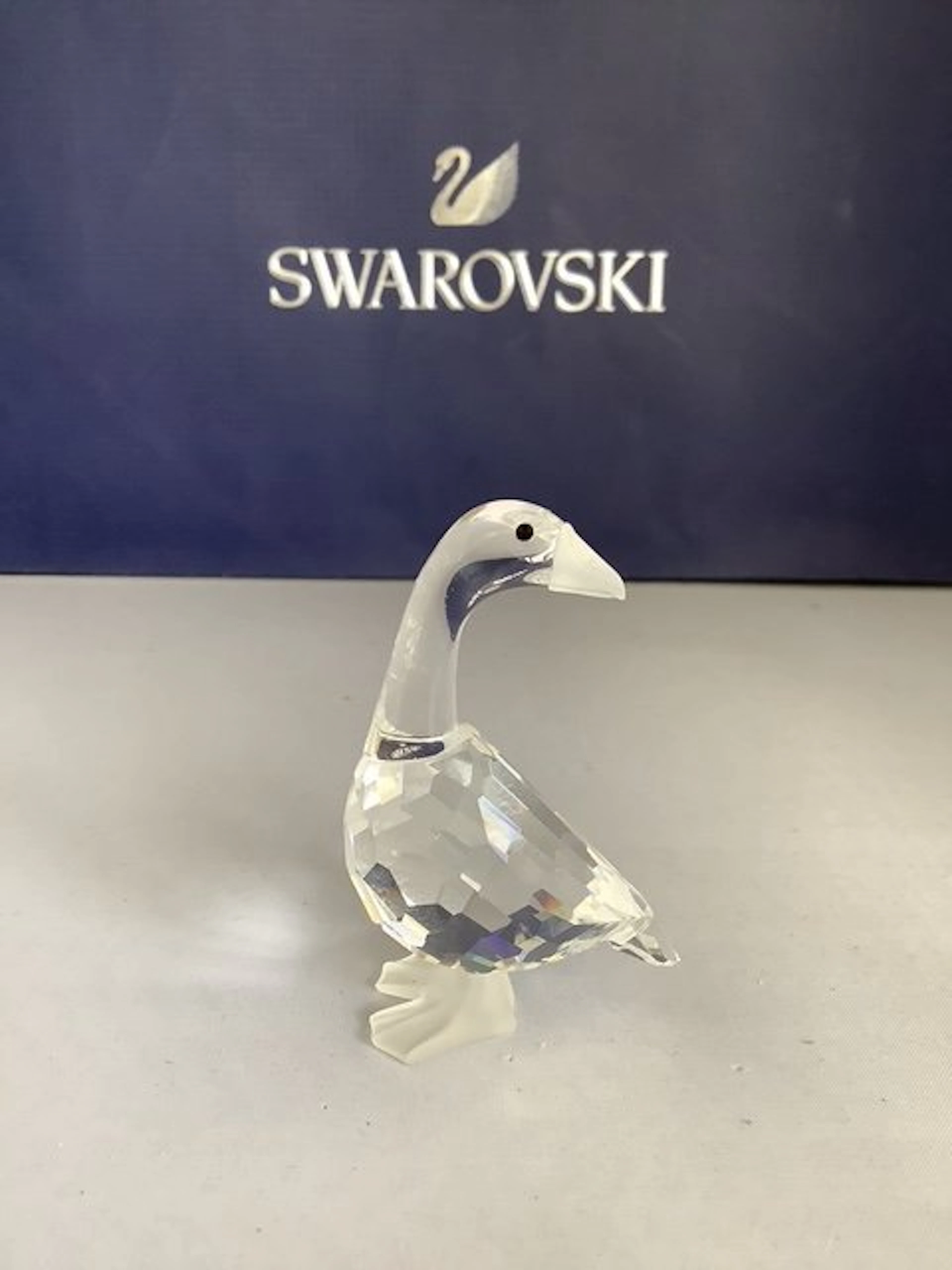 Figurine - Swarovski - Gans moeder - 174960 - met doos en certificaat - Crystal