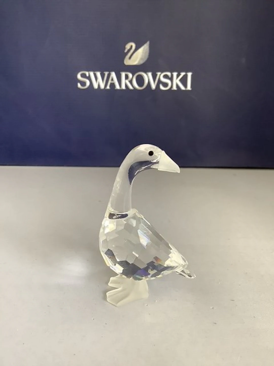 Figurine - Swarovski - Gans moeder - 174960 - met doos en certificaat - Crystal