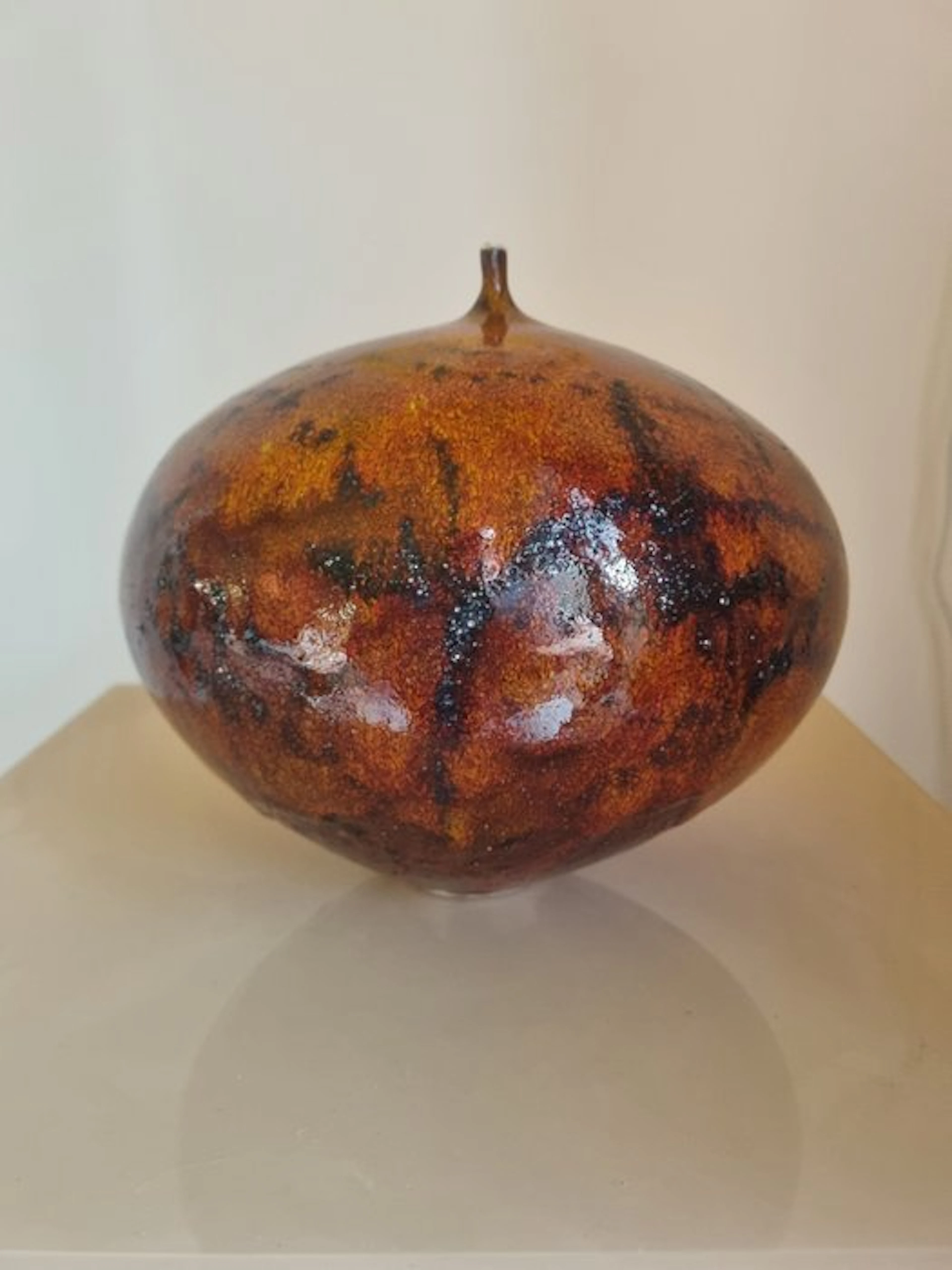Max Modolo - Vase - Max Modolo - Graphism speckled red vase - Stoneware